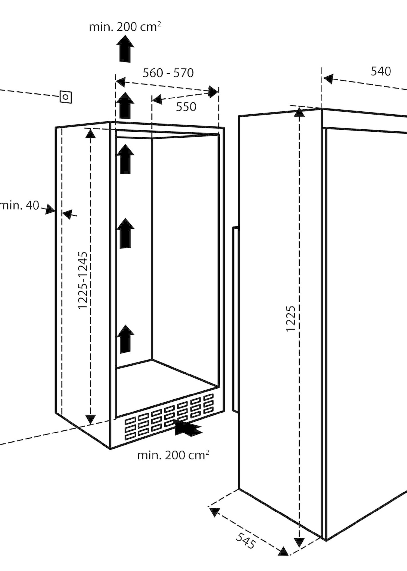 Inventum IKK1221D Koelkast - 122 cm