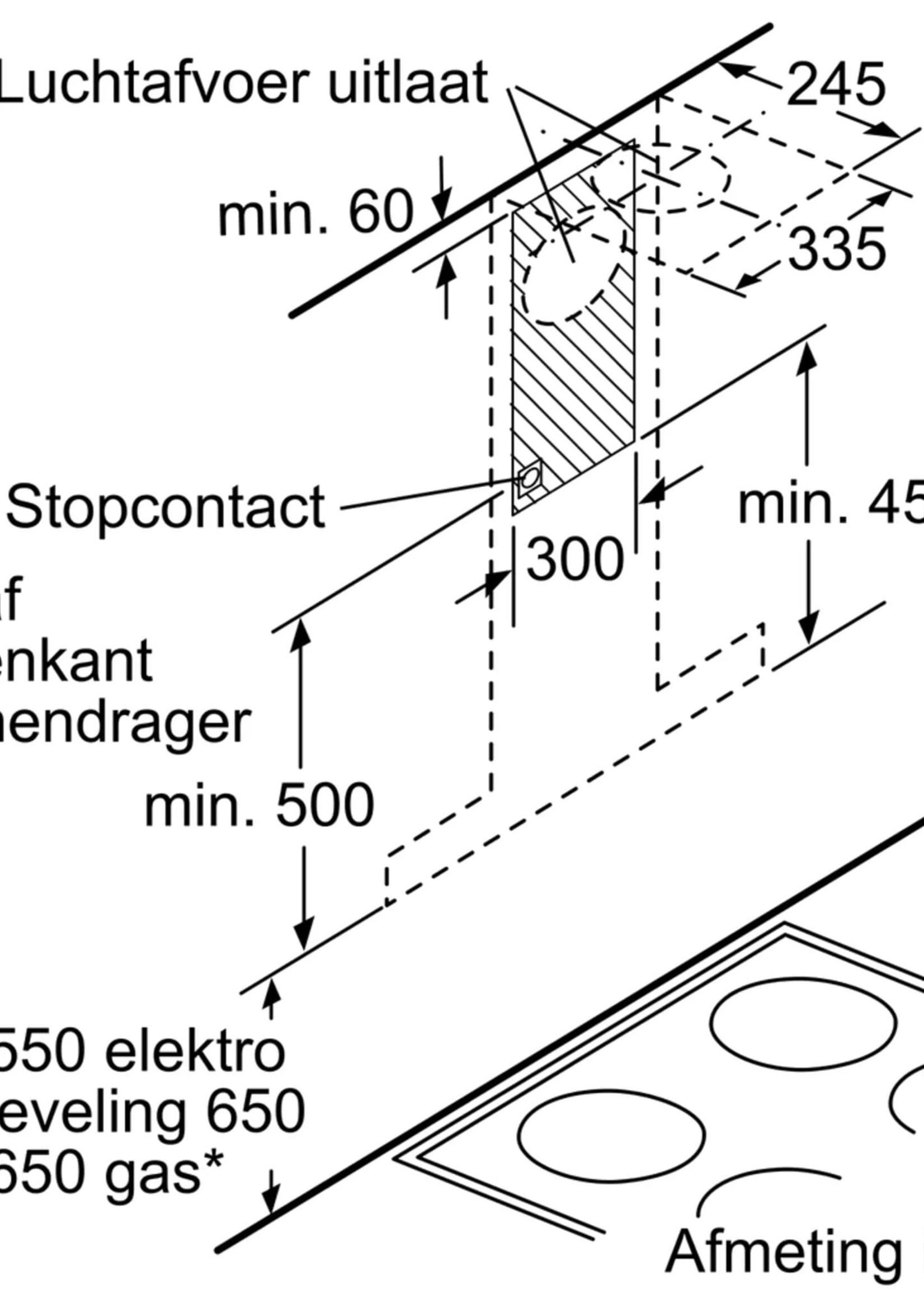 Bosch DWB97JP50 Wandschouw afzuigkap - 90 cm
