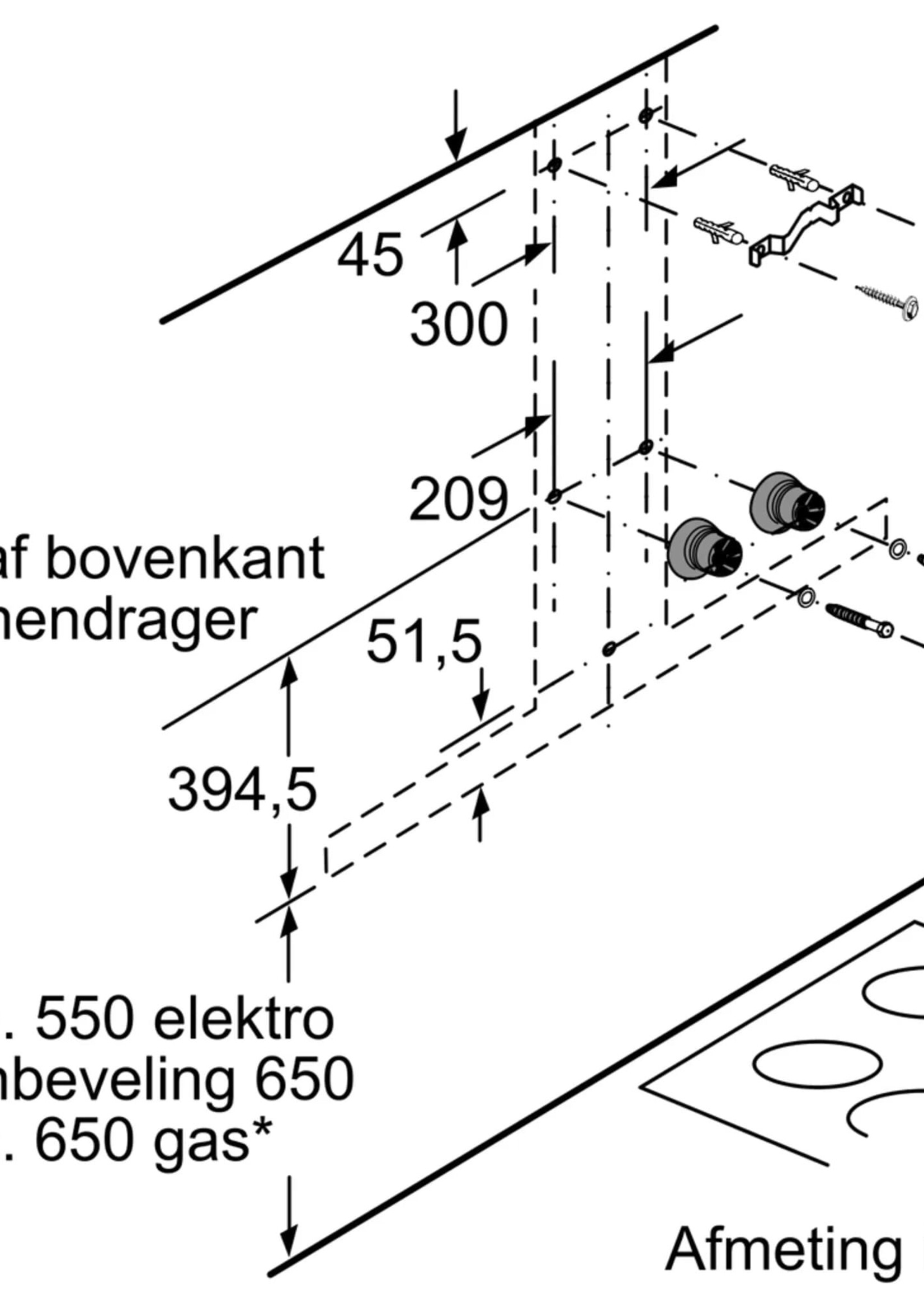Bosch DWB97JP50 Wandschouw afzuigkap - 90 cm