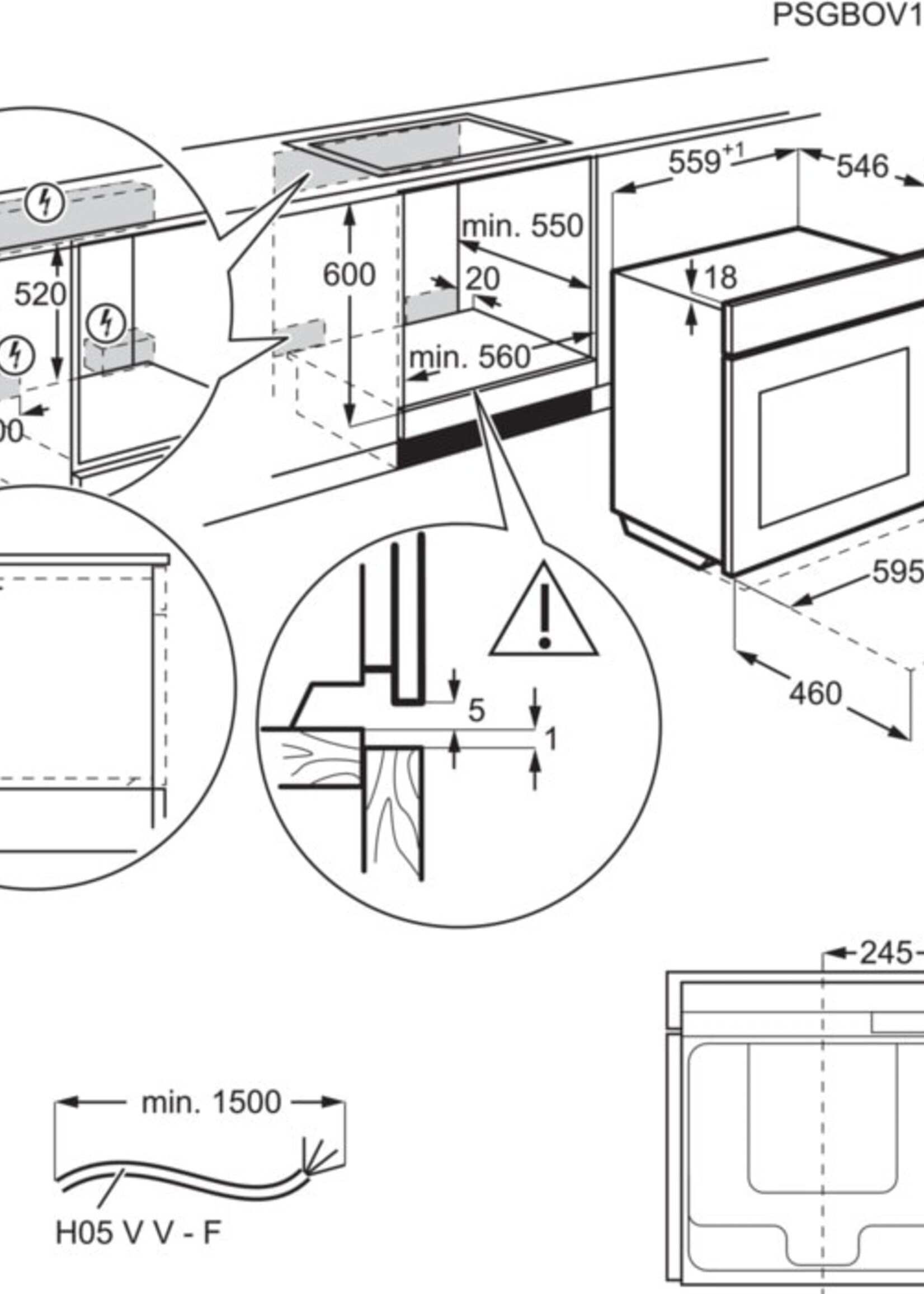 AEG BSK998230B Stoomoven - 60 cm