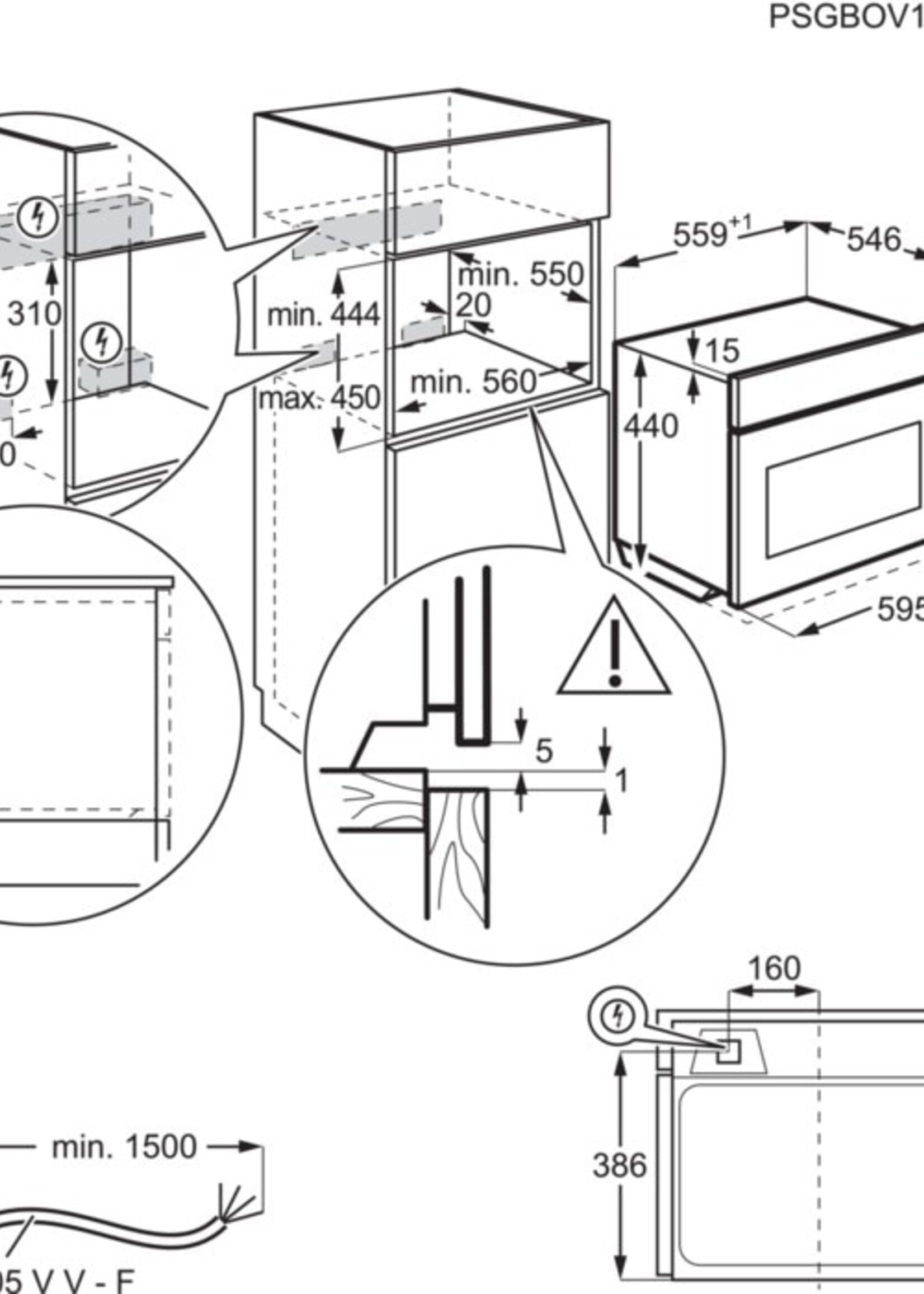 AEG KMK968090B Combi Oven - 45 cm