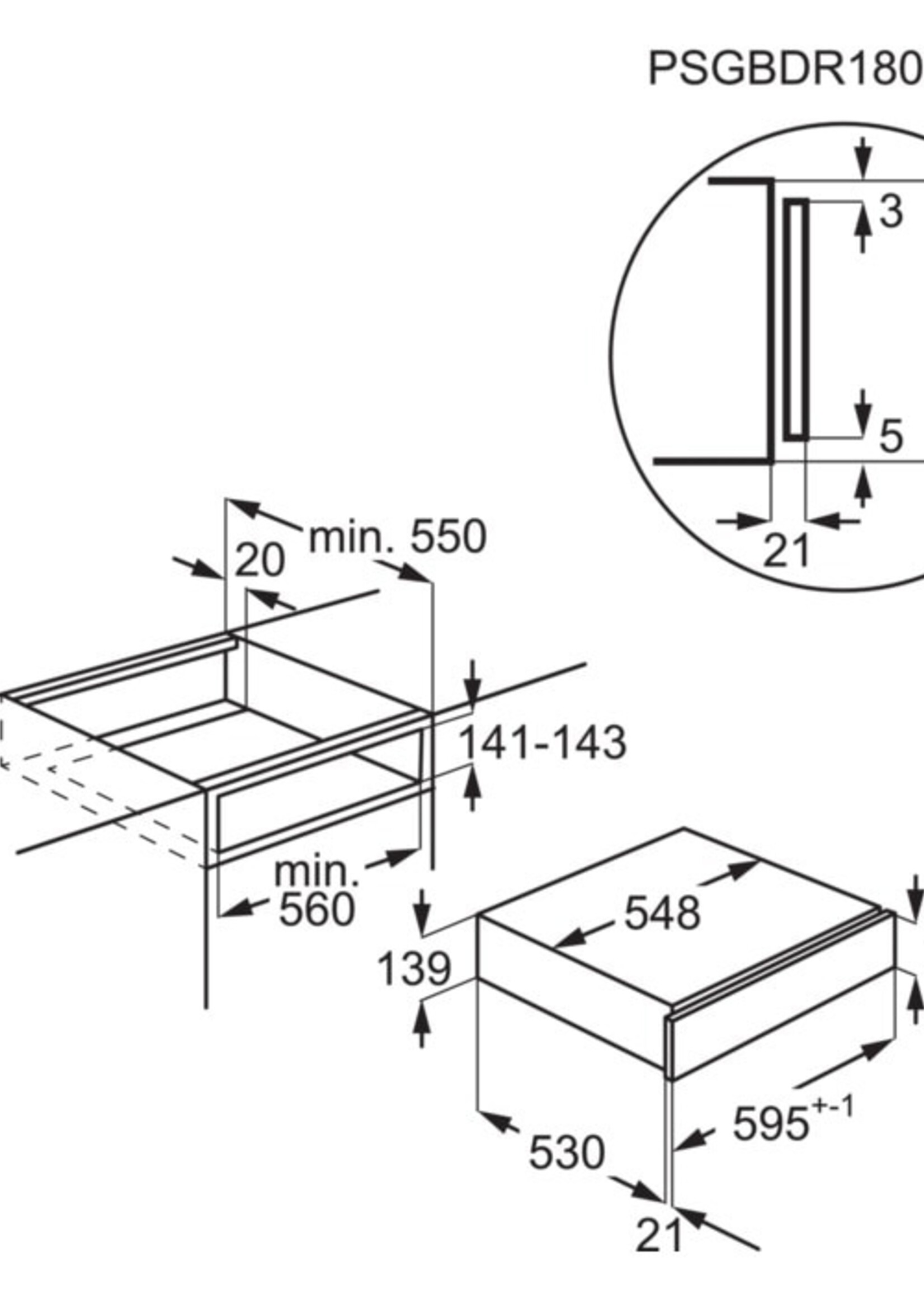 AEG KDE911420B Warmhoudlade - 60 cm