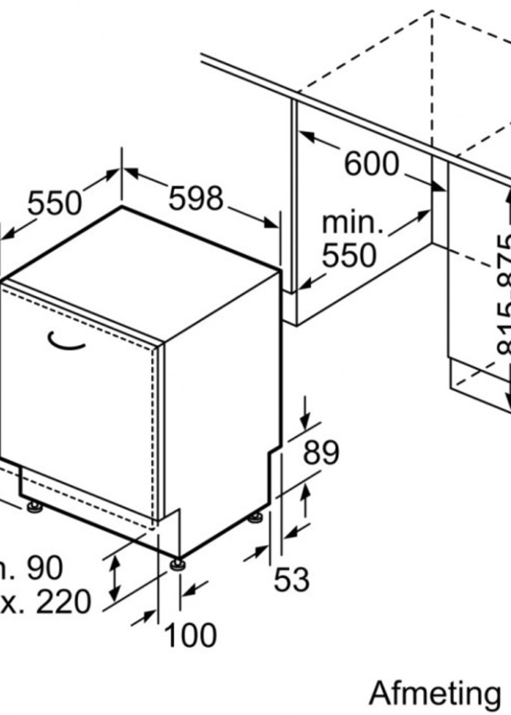 Bosch SGV2ITX16E Geïntegreerde vaatwasser - 60 cm