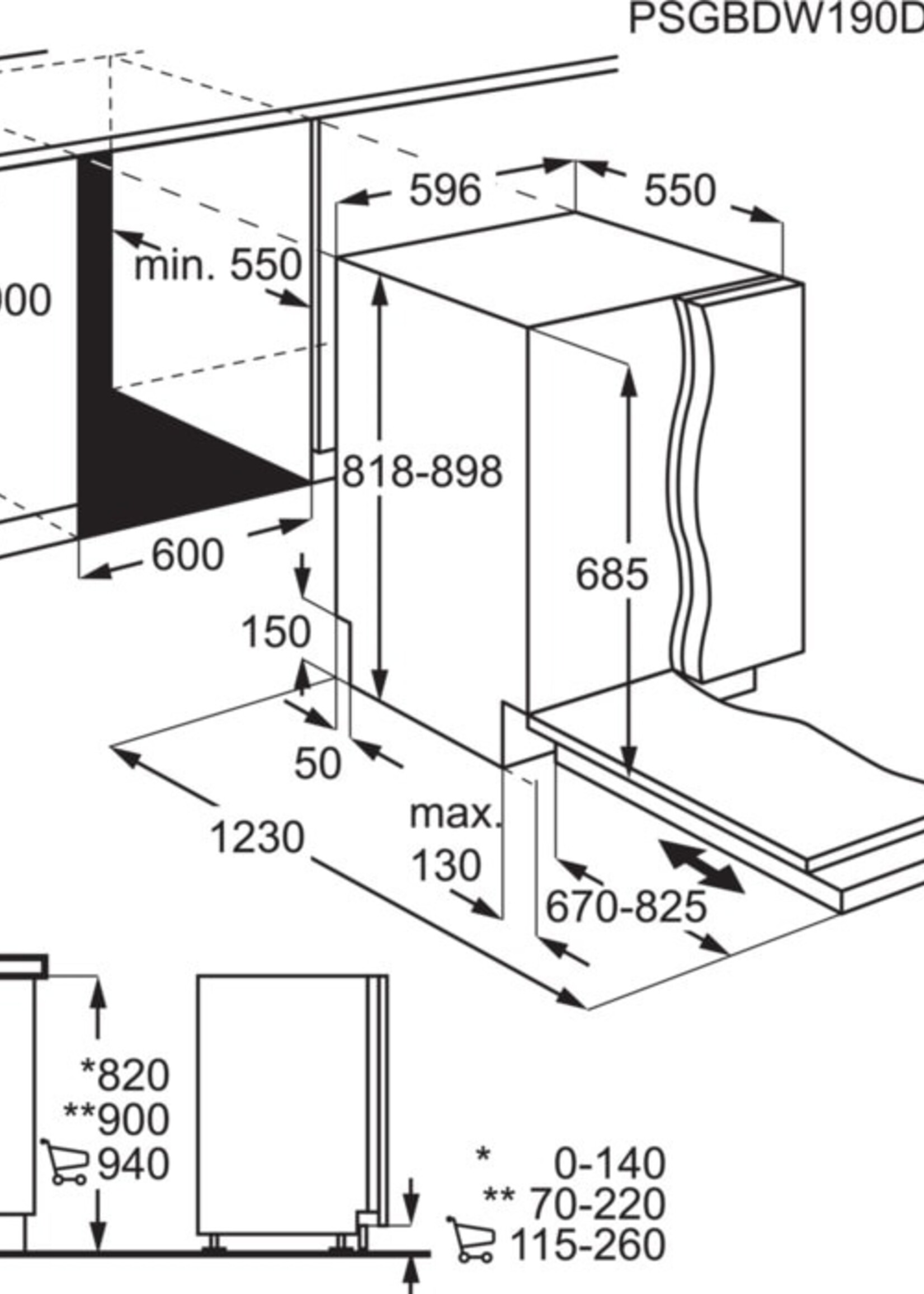 AEG FSK73777P Geintegreerde vaatwasser - 60 cm