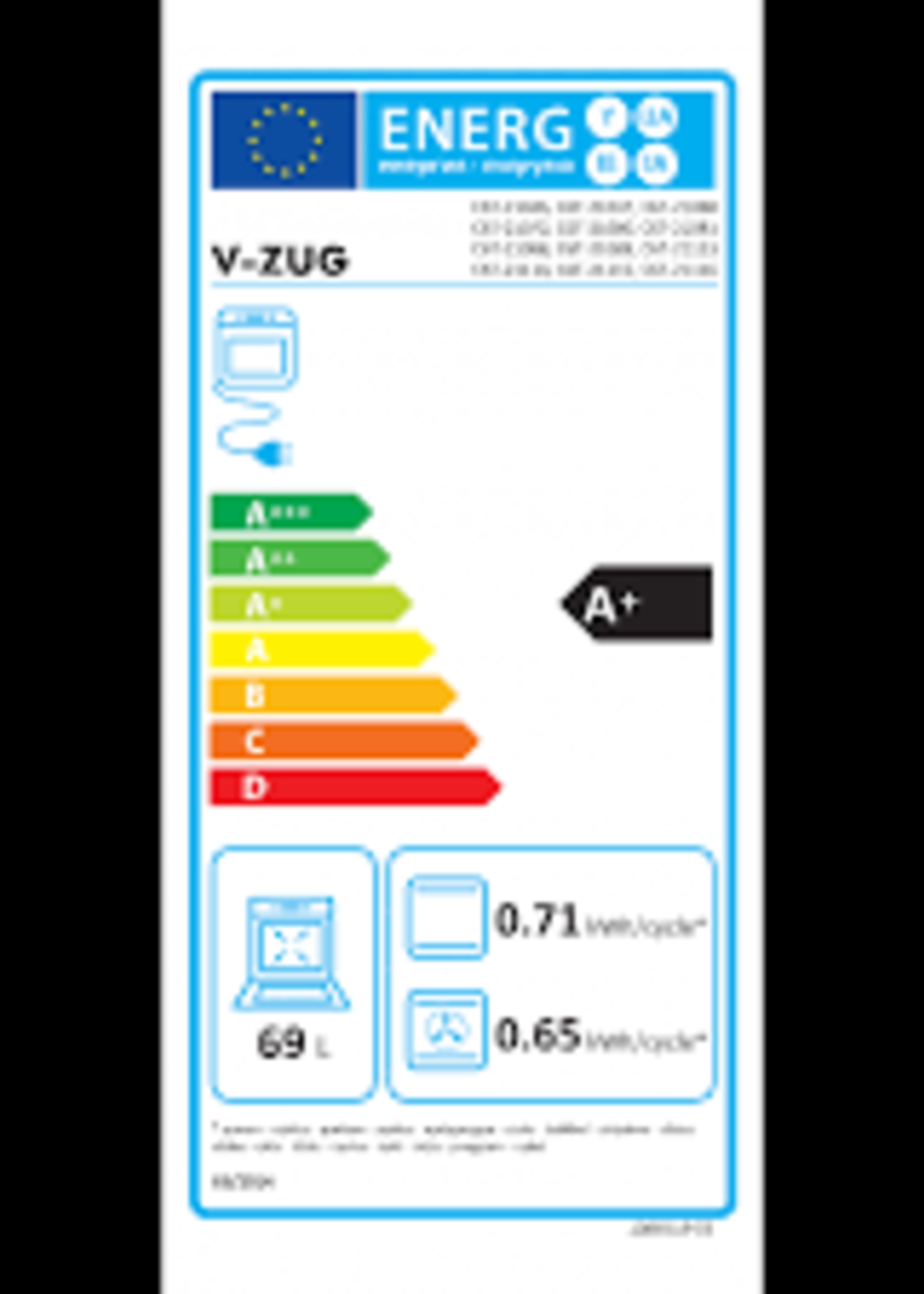 V-ZUG Combair V6000 60 platinum oven
