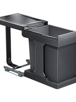 Hailo Solo Automatic afvalsysteem 20 liter grijs 3636001 (met "meenemer")