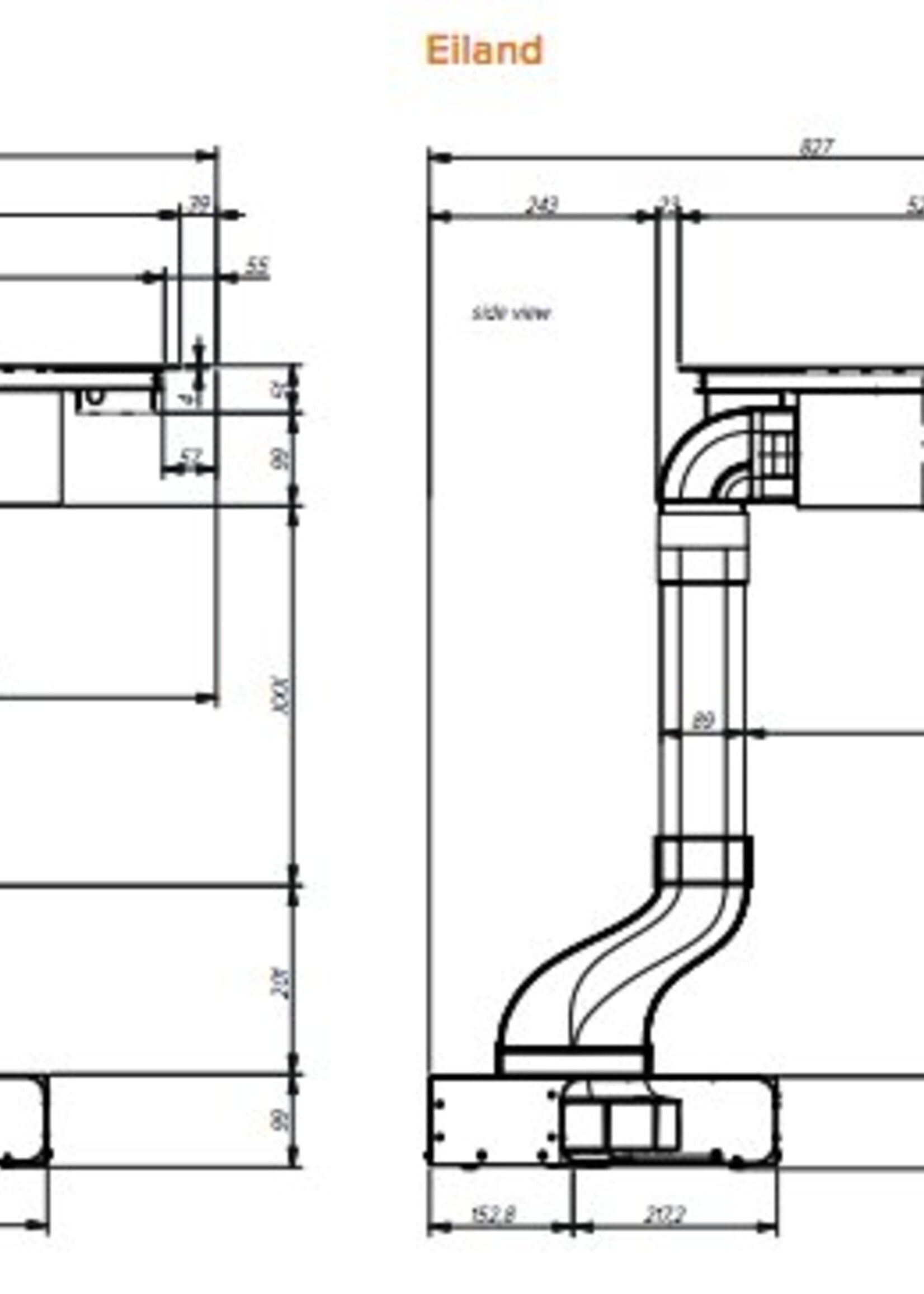 Atag HIDD8472LV Inductie kookplaat met afzuiging  WINKEL MODEL