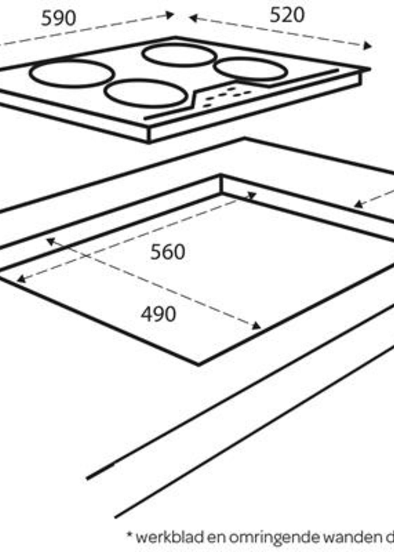 Inventum IKC6031 keramische kookplaat