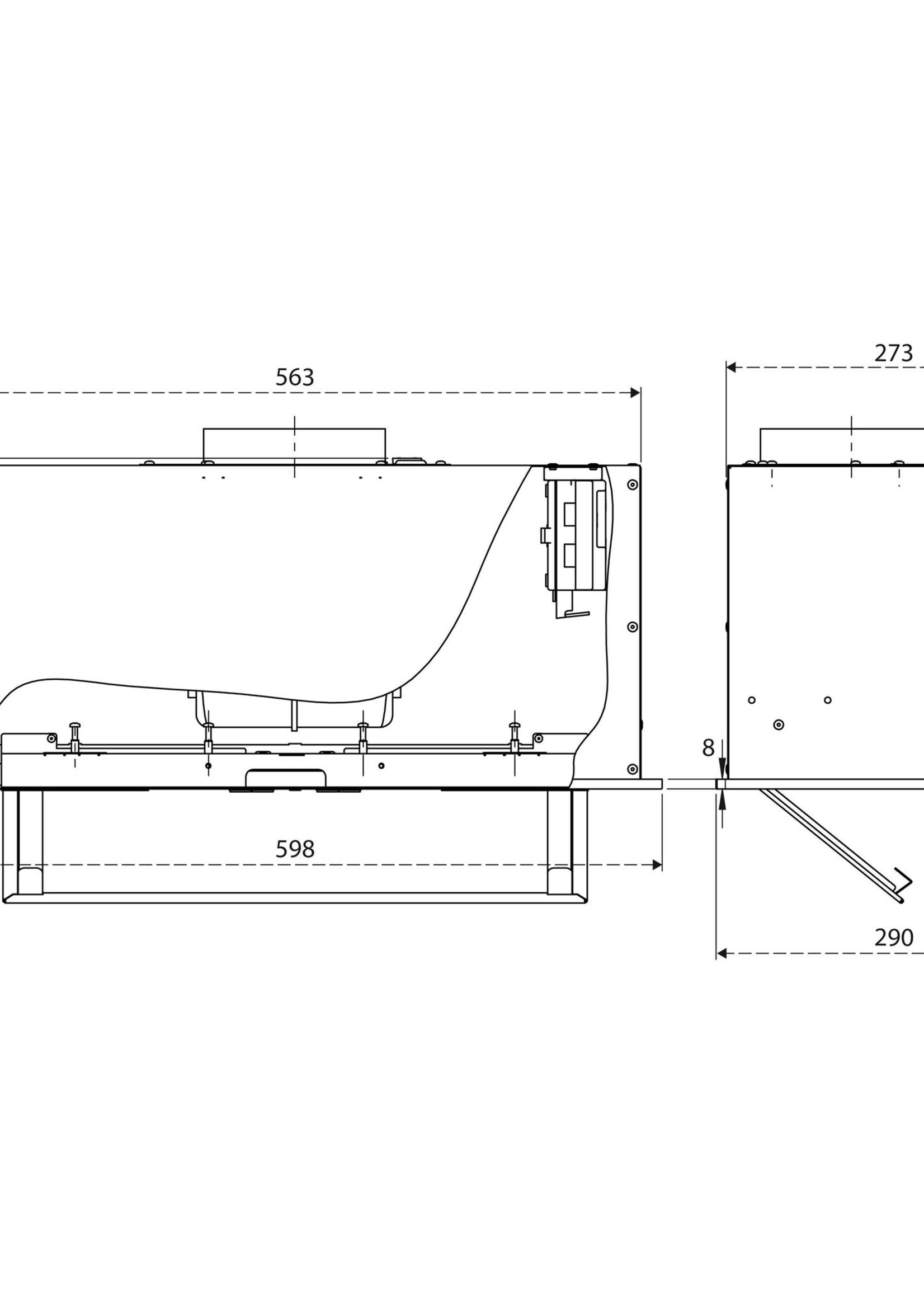 Inventum Inventum AKI6015ZWA   inbouw afzuigkap ZWART