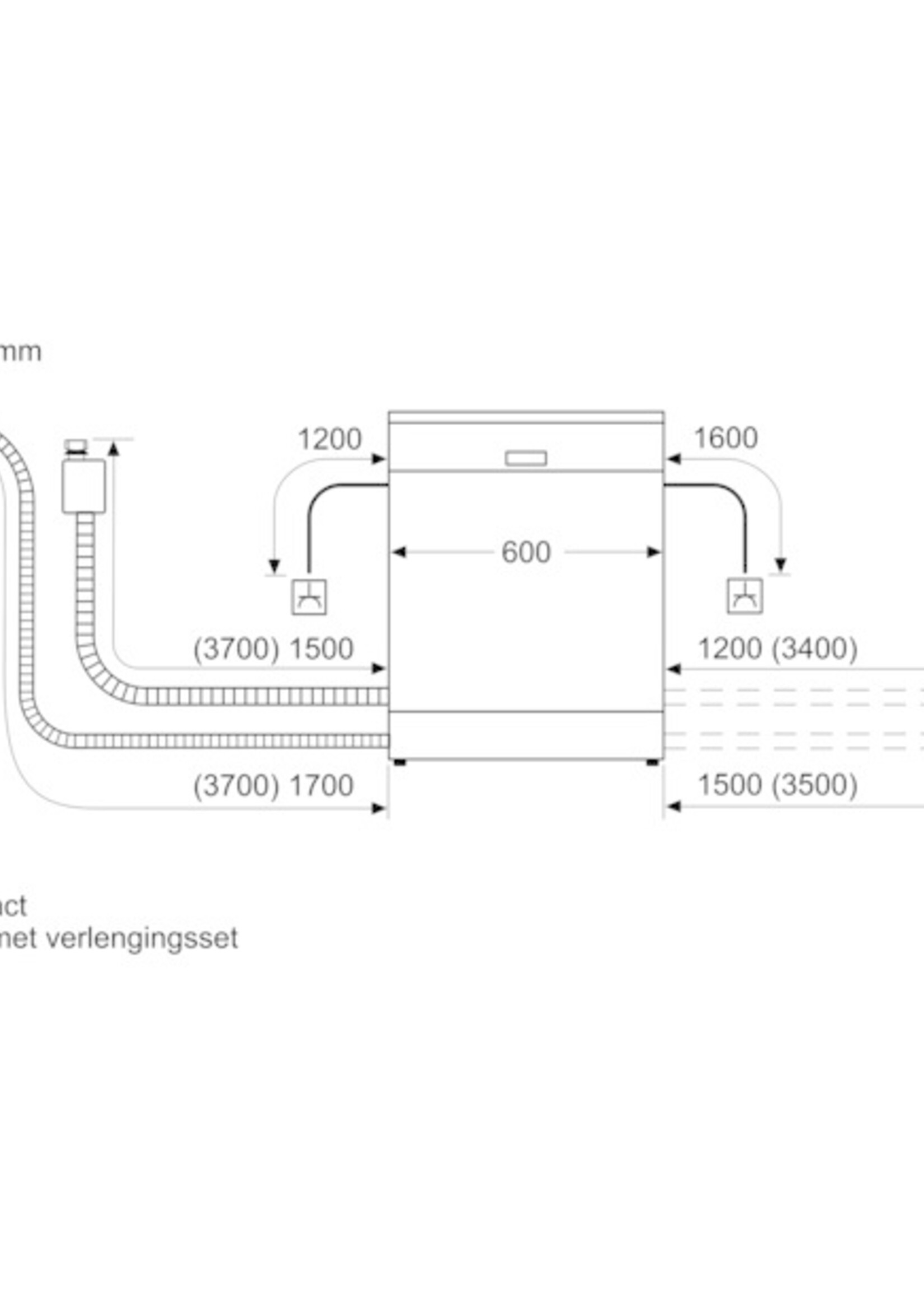 Siemens SX65ZX01BN iQ500 Volledig geïntegreerde vaatwasser