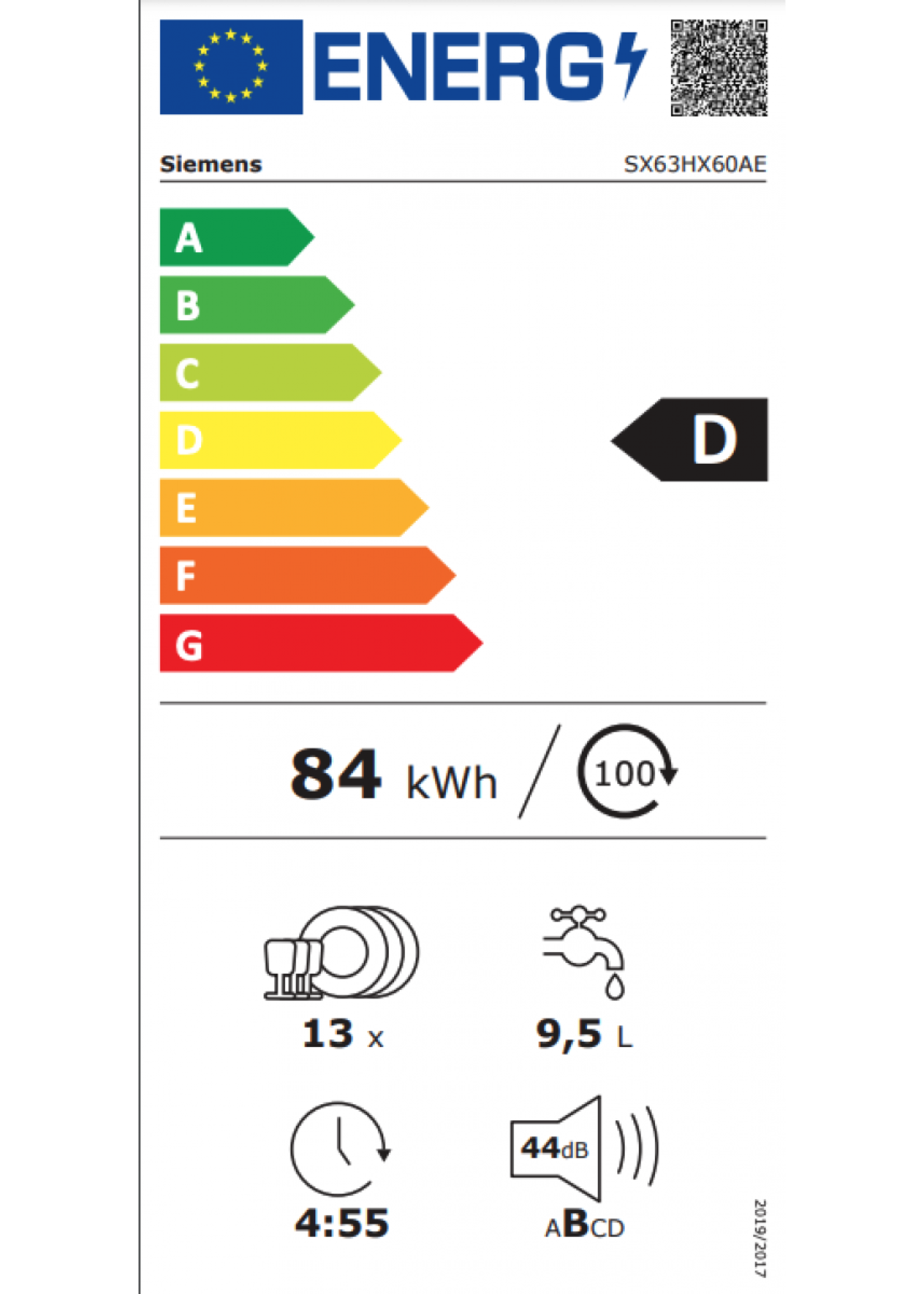 Siemens SX63HX60AE Vaatwasser Volledig Geïntegreerd
