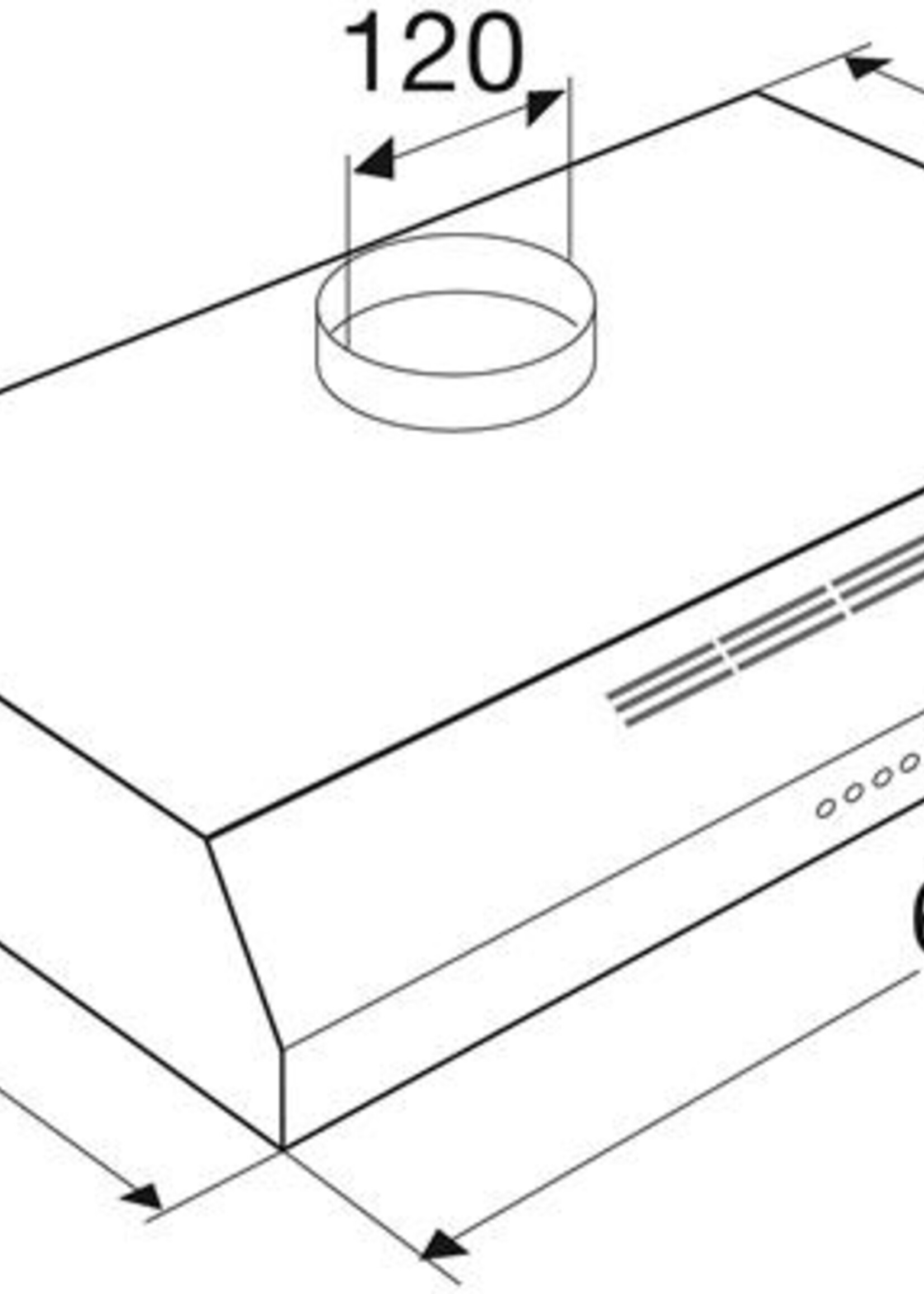 Etna AO660RVS Onderbouw Afzuigkap