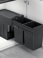 Hailo AE366685 Tandem afvalemmer zwart
