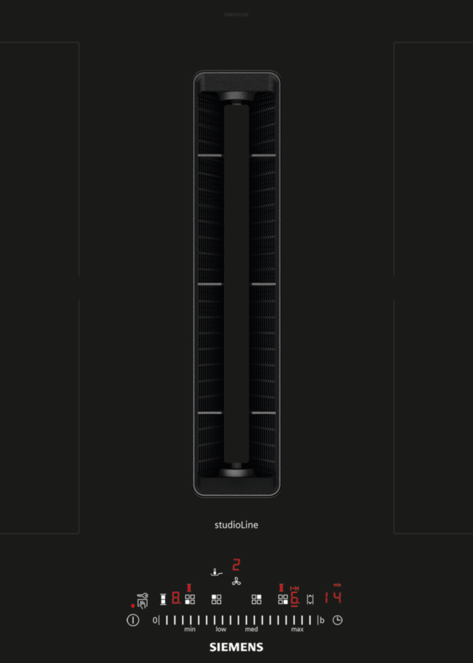 Siemens ED807FQ25E studioLine Inductiekookplaat met afzuiging - 80 cm