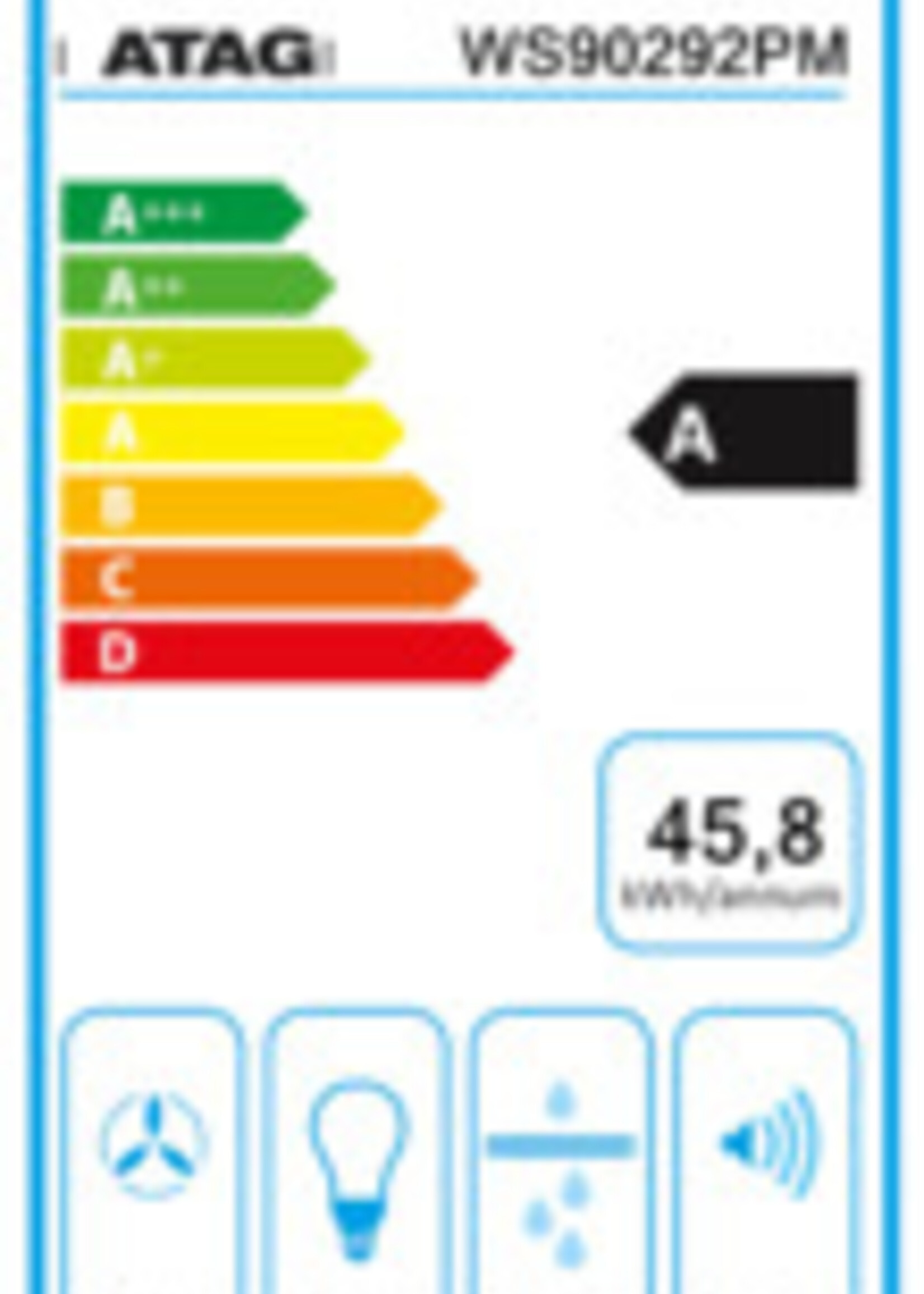 Atag WS90292PM afzuigkap wand model