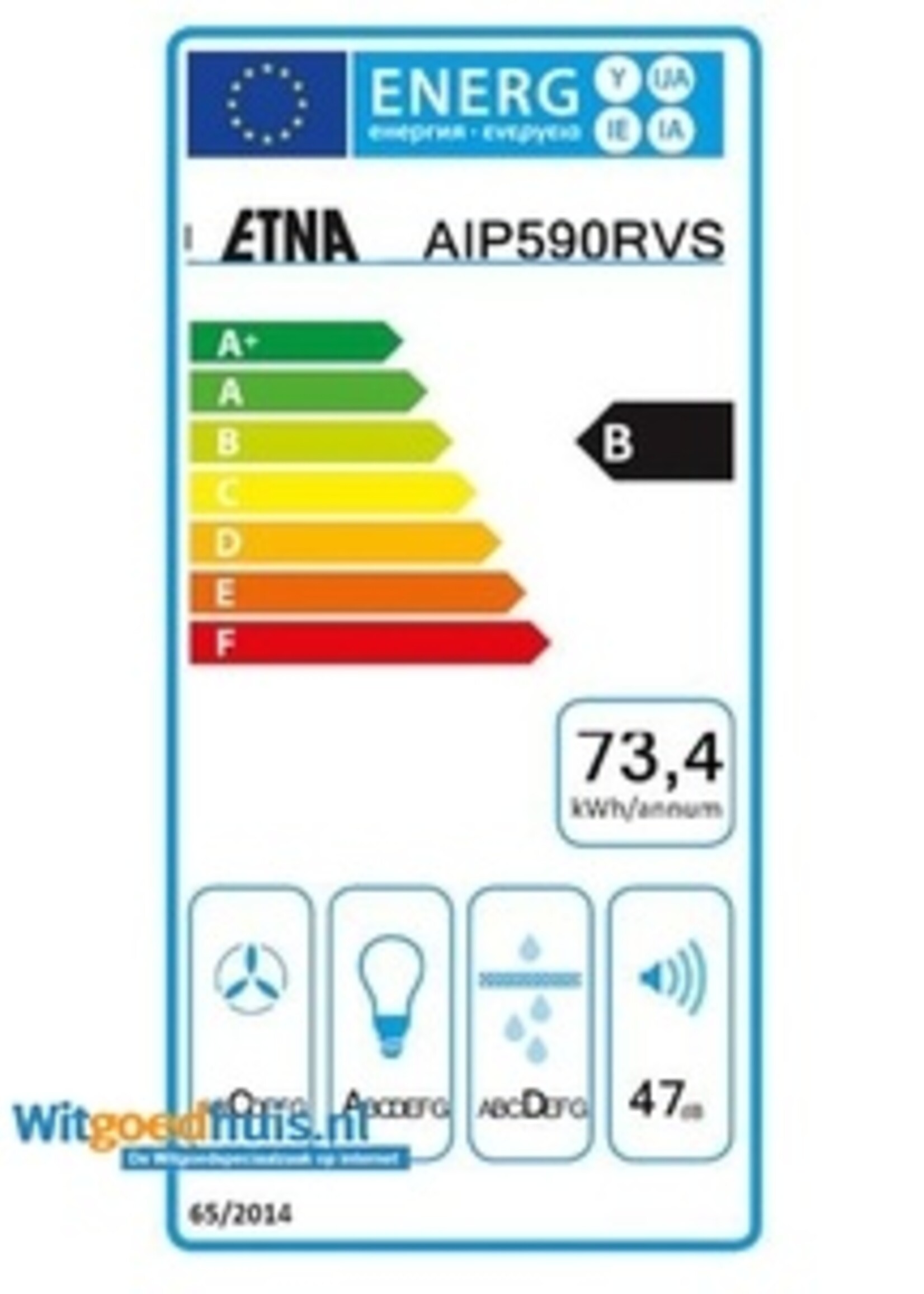 Etna AIP590RVS Afzuigkap inbouw