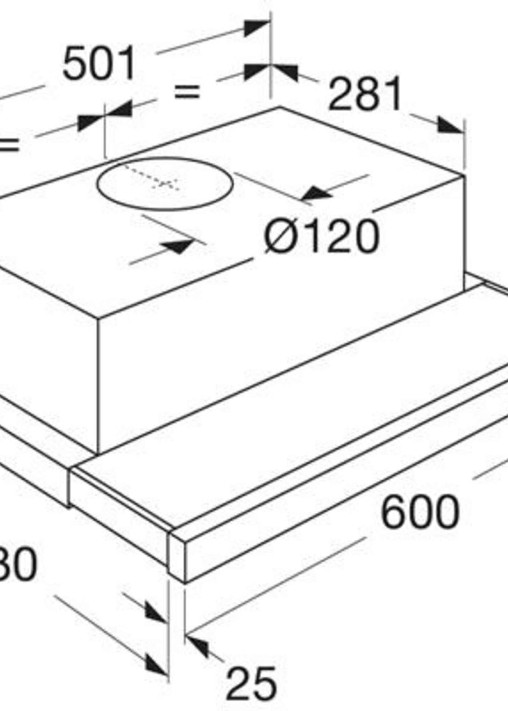 Etna T4335TRVS Vlakscherm Afzuigkap