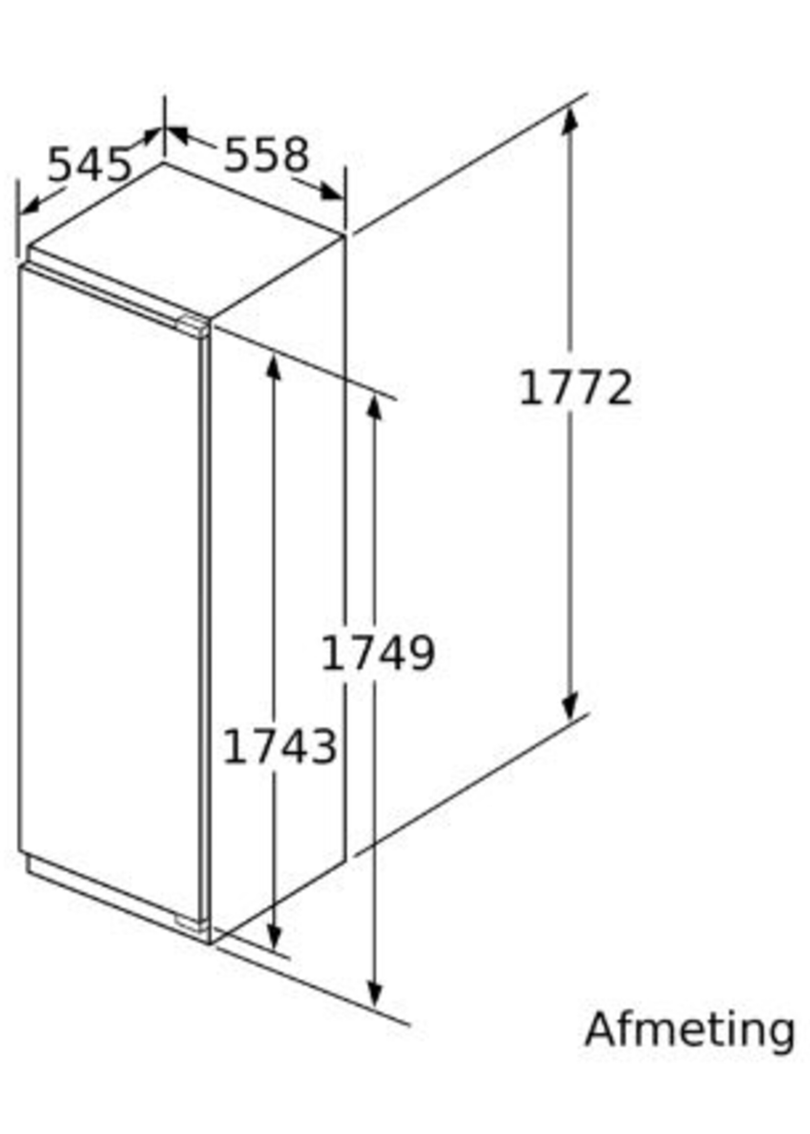 Siemens KI81RSOE0 IQ500 studioLine Inbouwkoelkast 178 cm