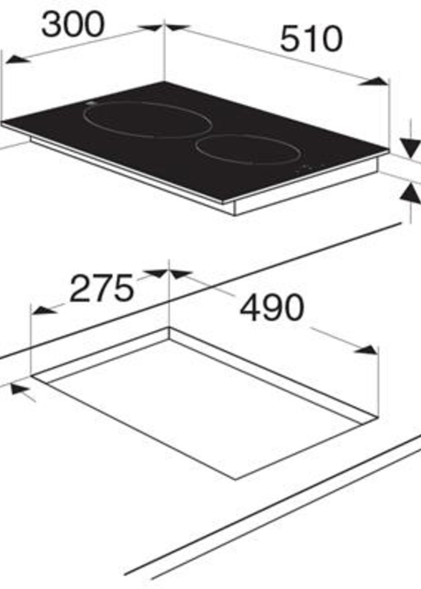 Etna KI130ZT Inductie kookplaat inbouw 2 zones