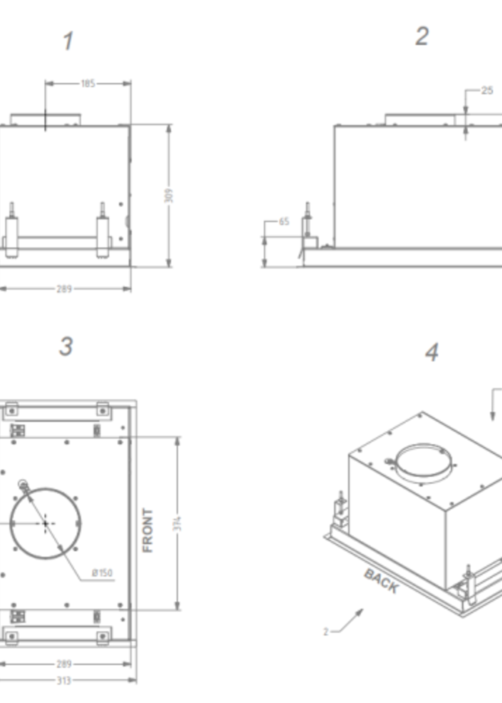 Novy 26052 CRYSTAL inbouw afzuigkap