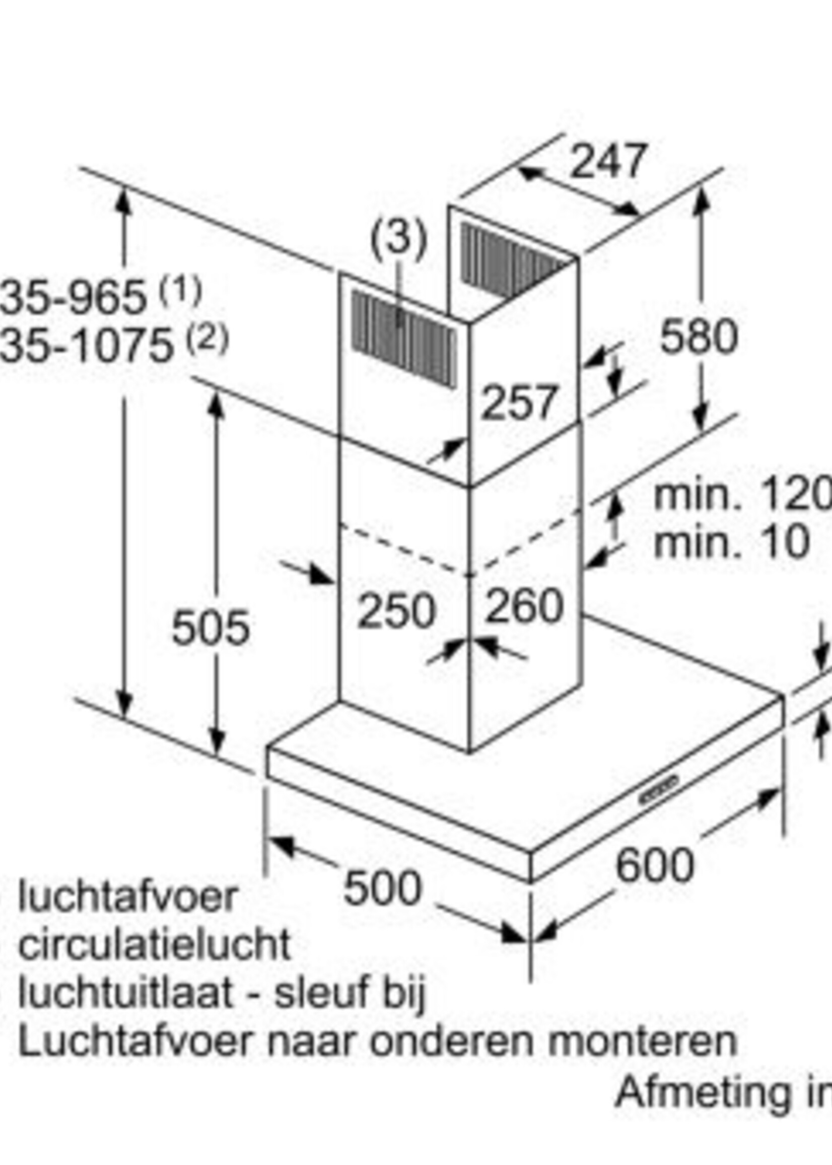 Bosch DWB66BC60 accent line Serie 2 Zwarte afzuigkap 60 cm