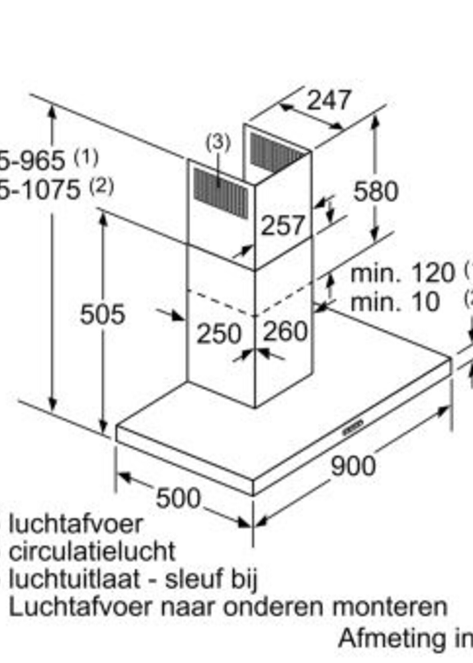 Bosch DWB96BC60 accent line Serie 2 Zwarte afzuigkap 90 cm