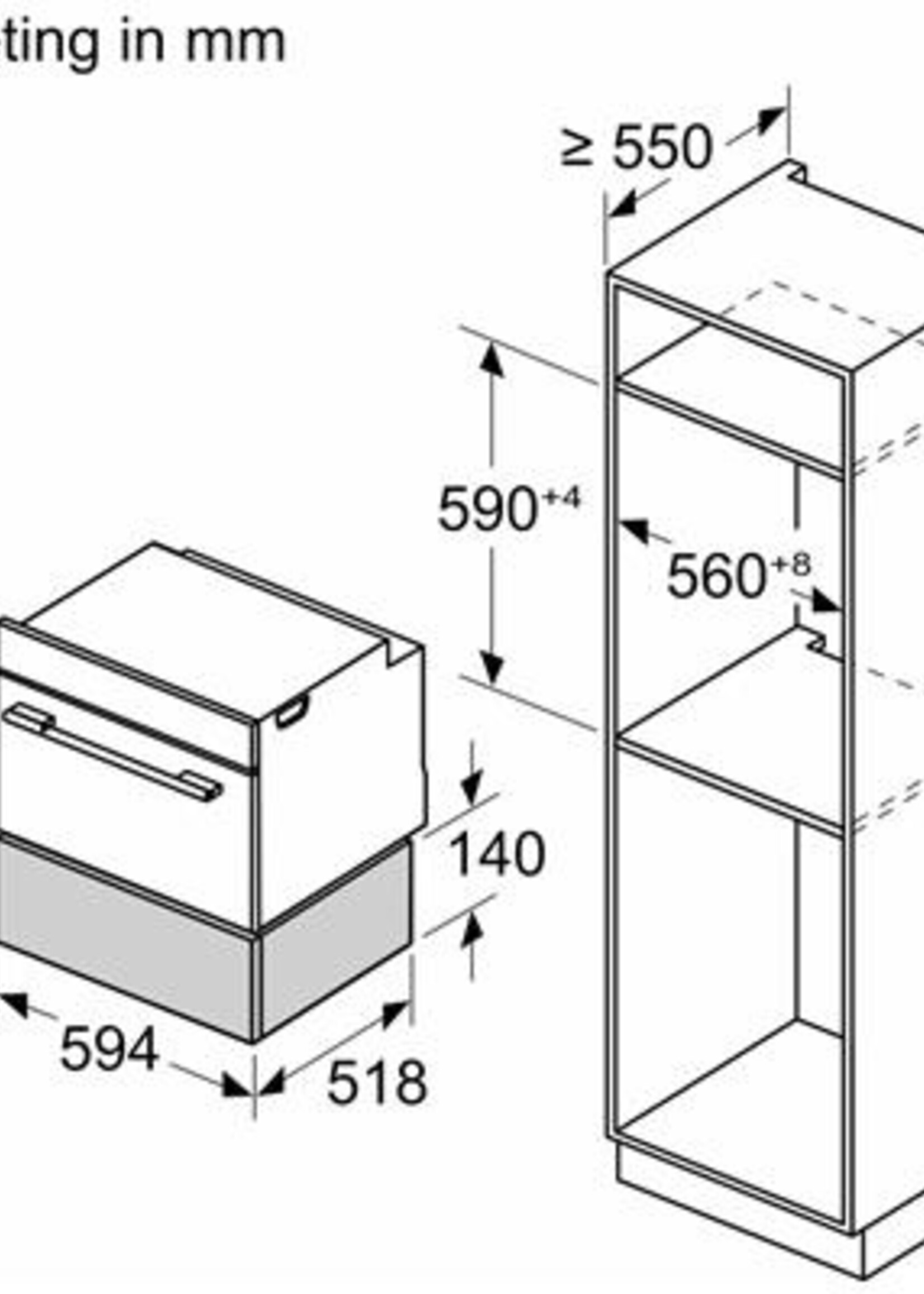 Bosch BIC9101B1 accent line Serie 8 Warmhoudlade