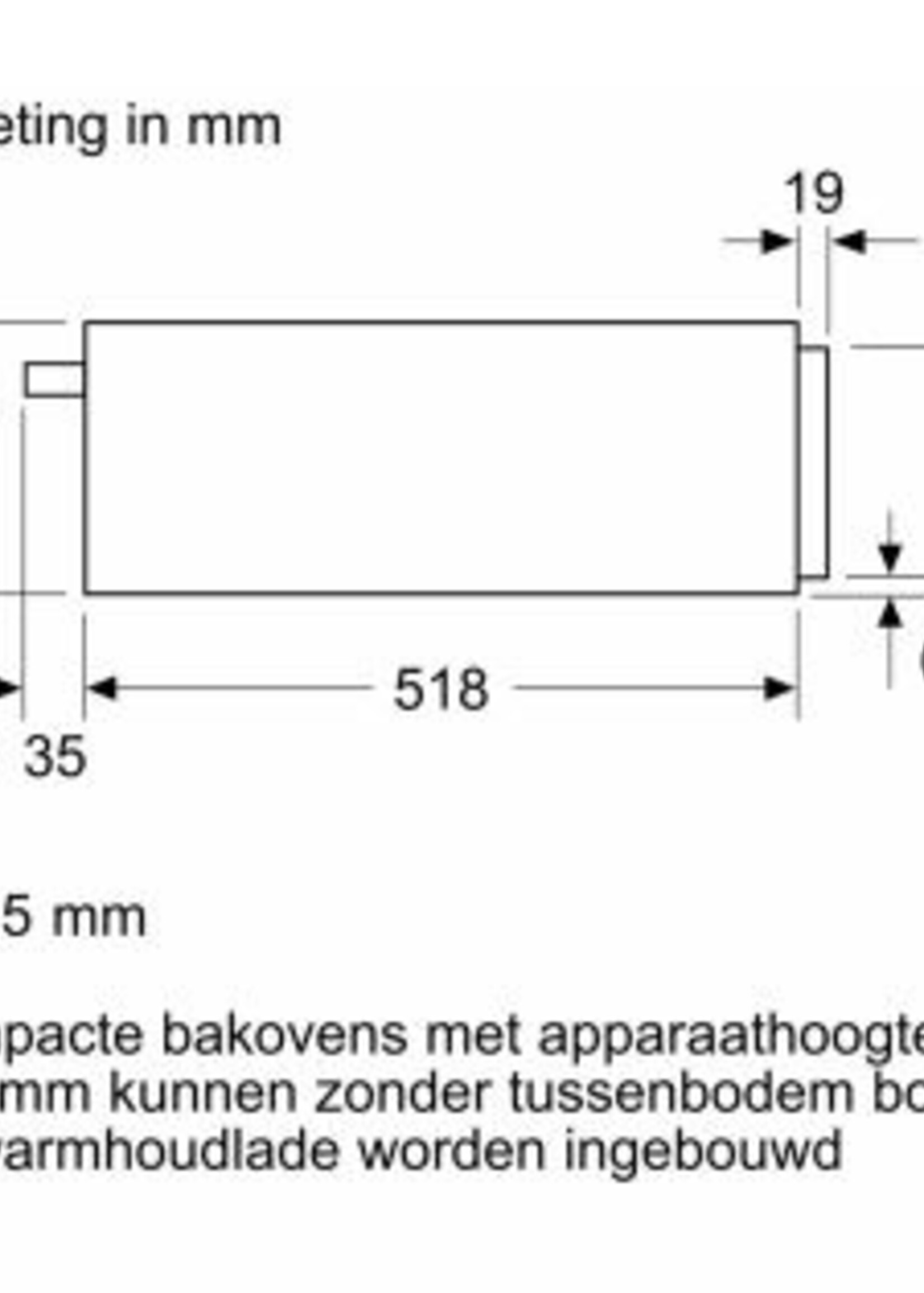 Bosch BIC9101B1 accent line Serie 8 Warmhoudlade
