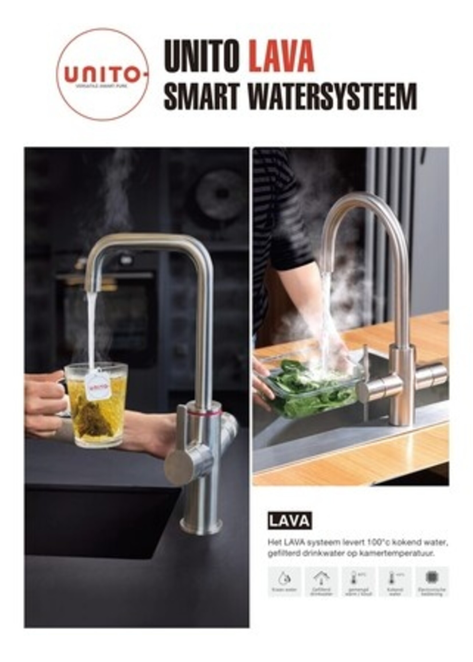 Unito LAVA | 3 in1 Cosmos Rond RVS