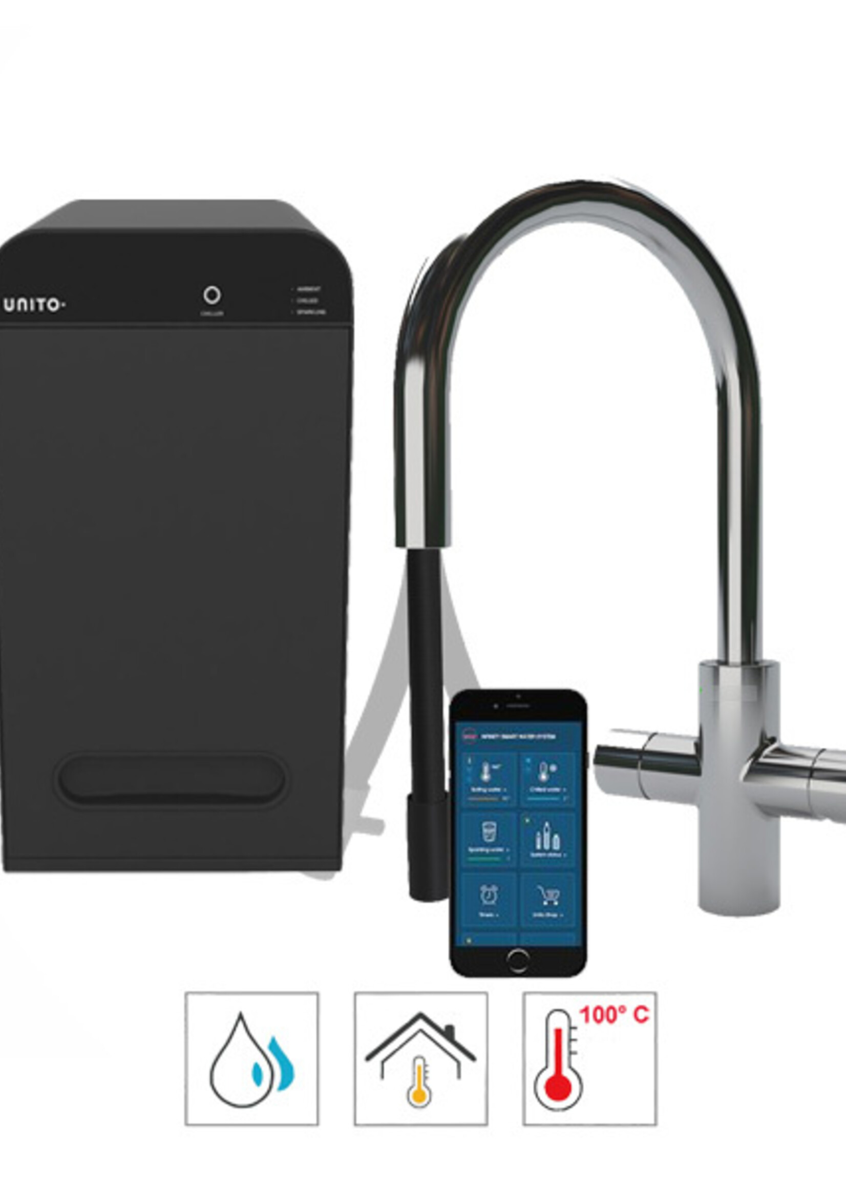 Unito LAVA | 3 in1 Cosmos Rond RVS | Pullout  8 Liter