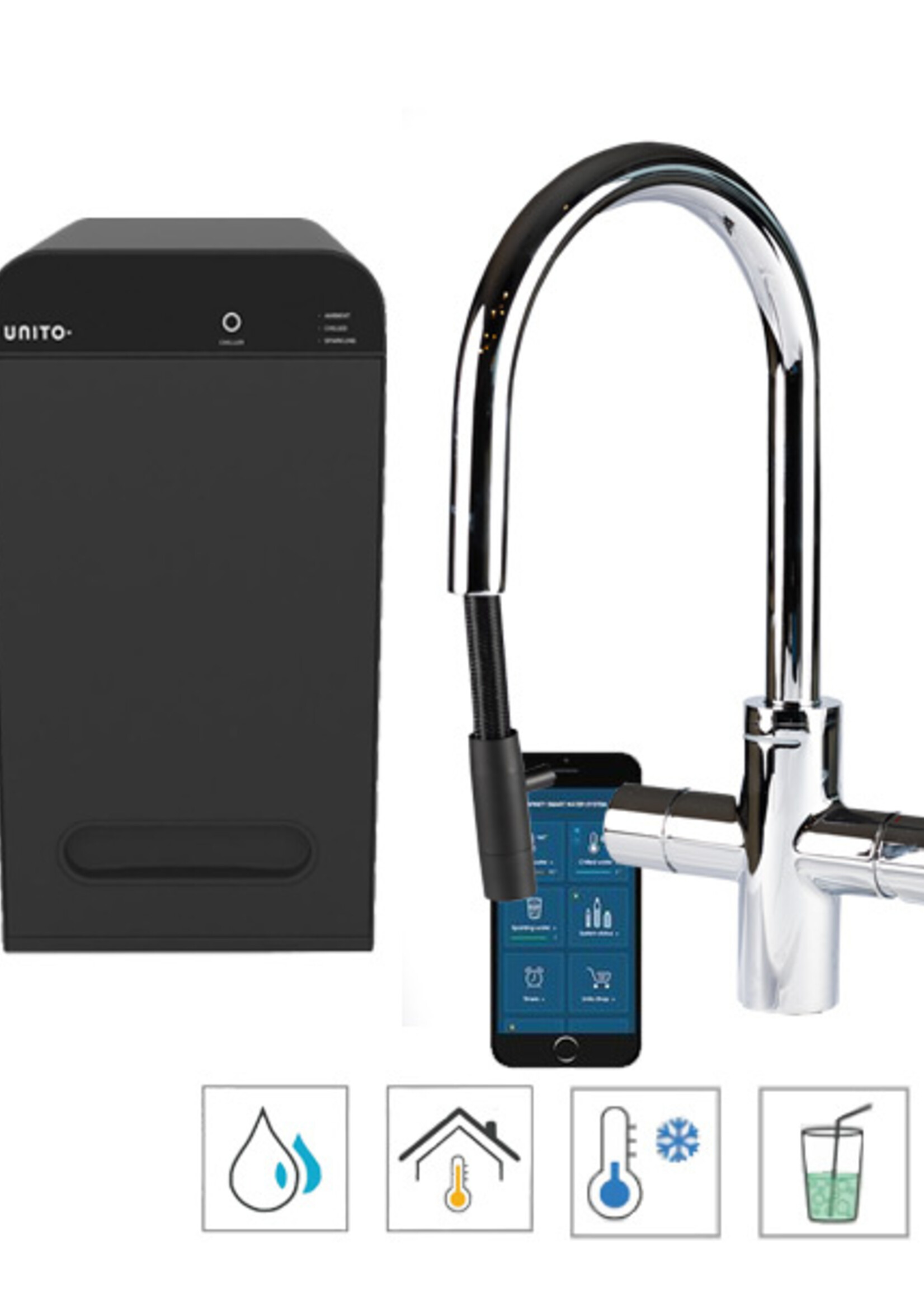 Unito Sparkle | Cosmos 4 in1 Rond Chroom | Pullout