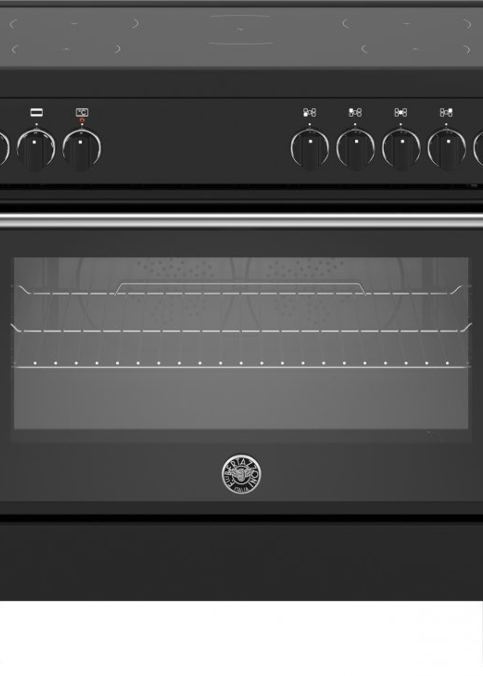 Bertazzoni MPL95I1ENNE Inductie fornuis met 5 zones 90 cm