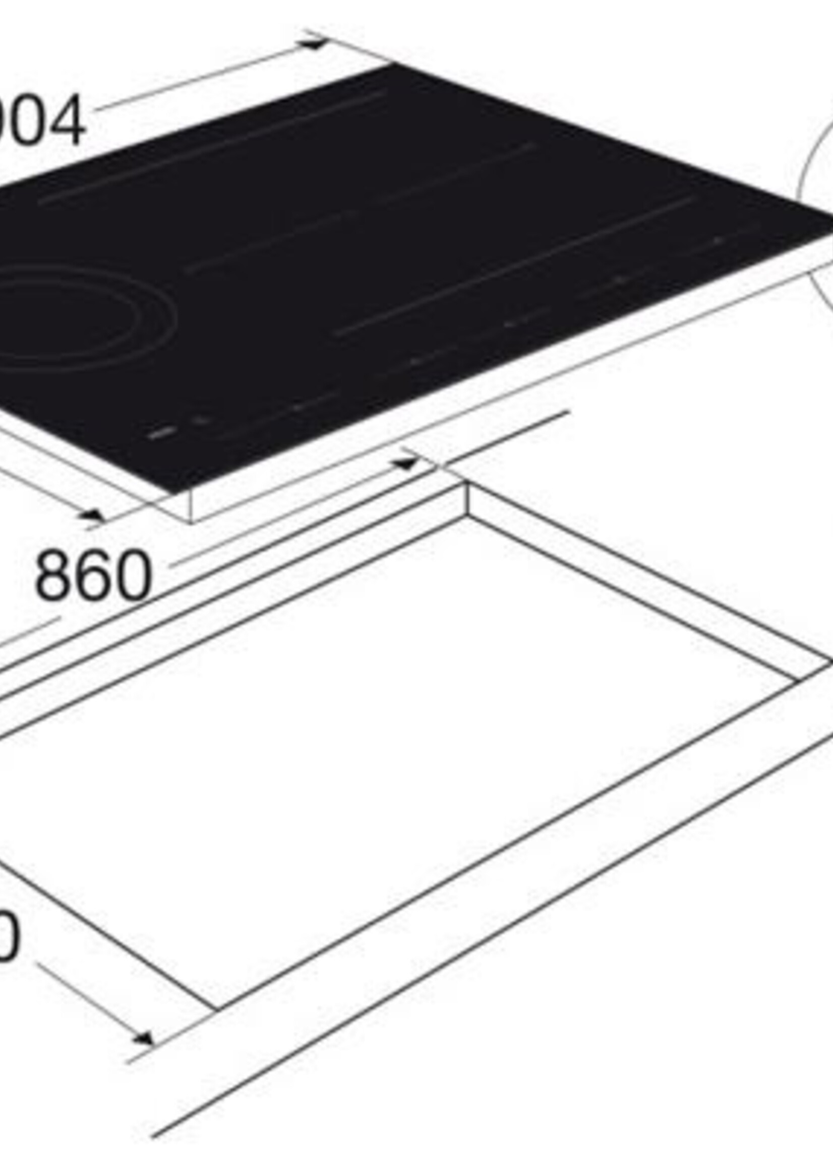 Atag HI29572SVL Inductie kookplaat 90 cm