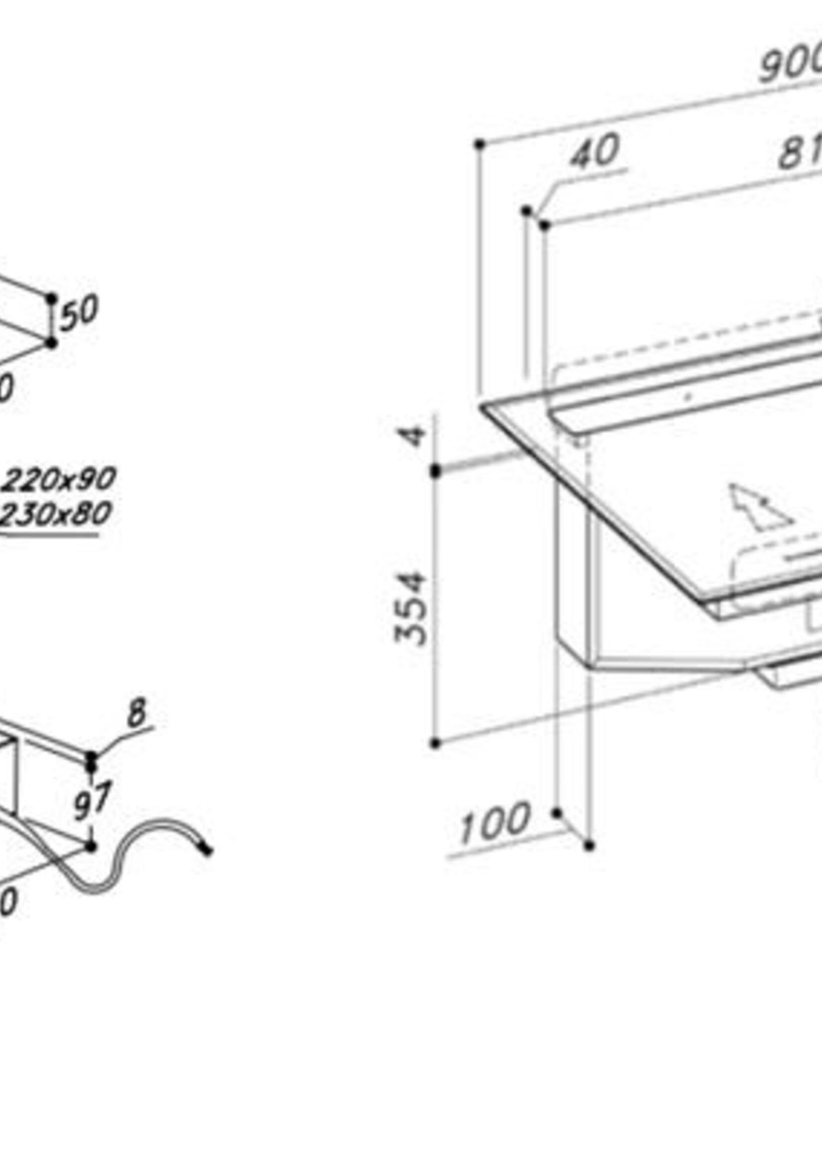 Airo Design SDDH5 Kookplaat Met Afzuiging 90 cm