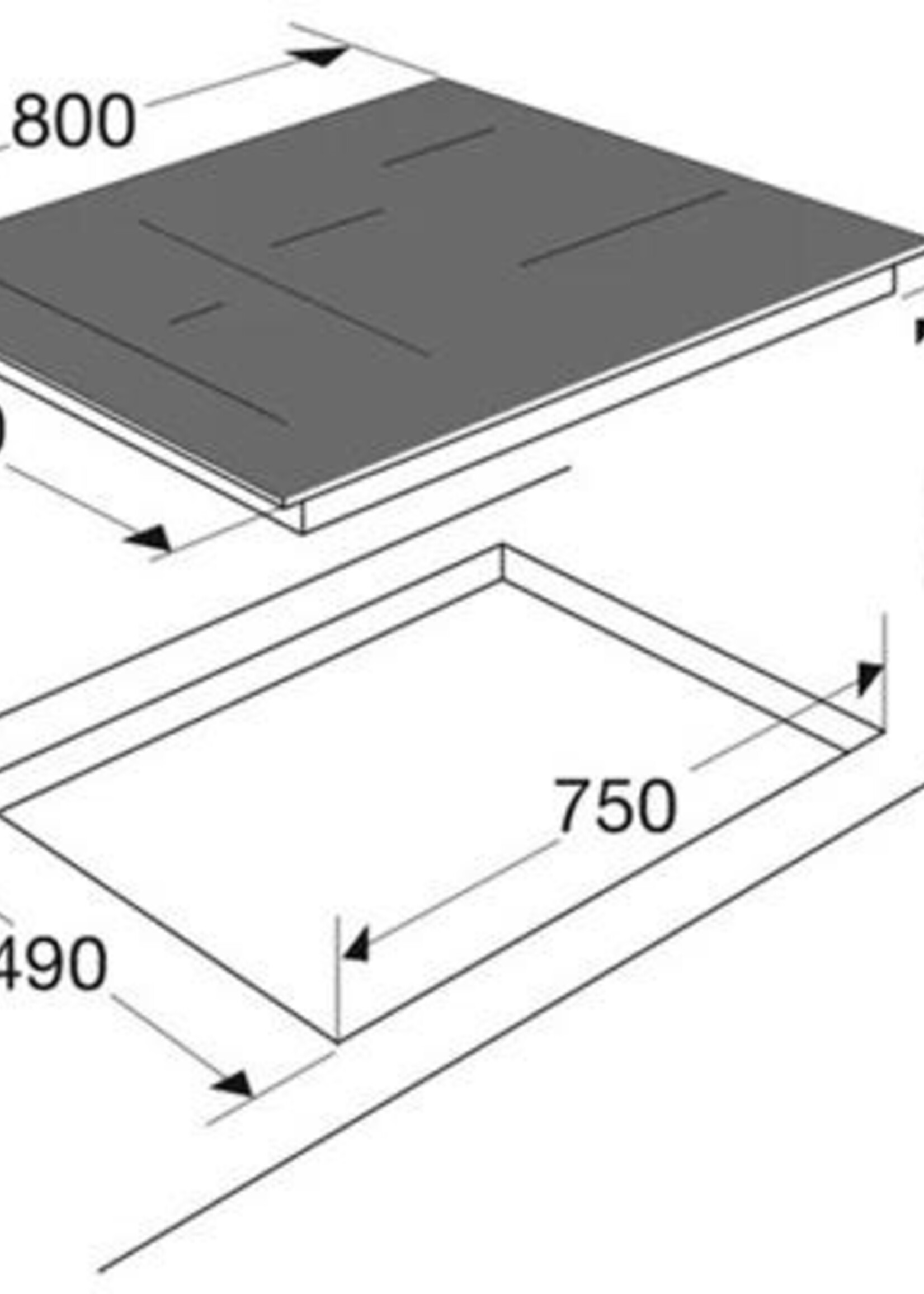 Etna KIF780ZT Inductie Kookplaat 80 cm