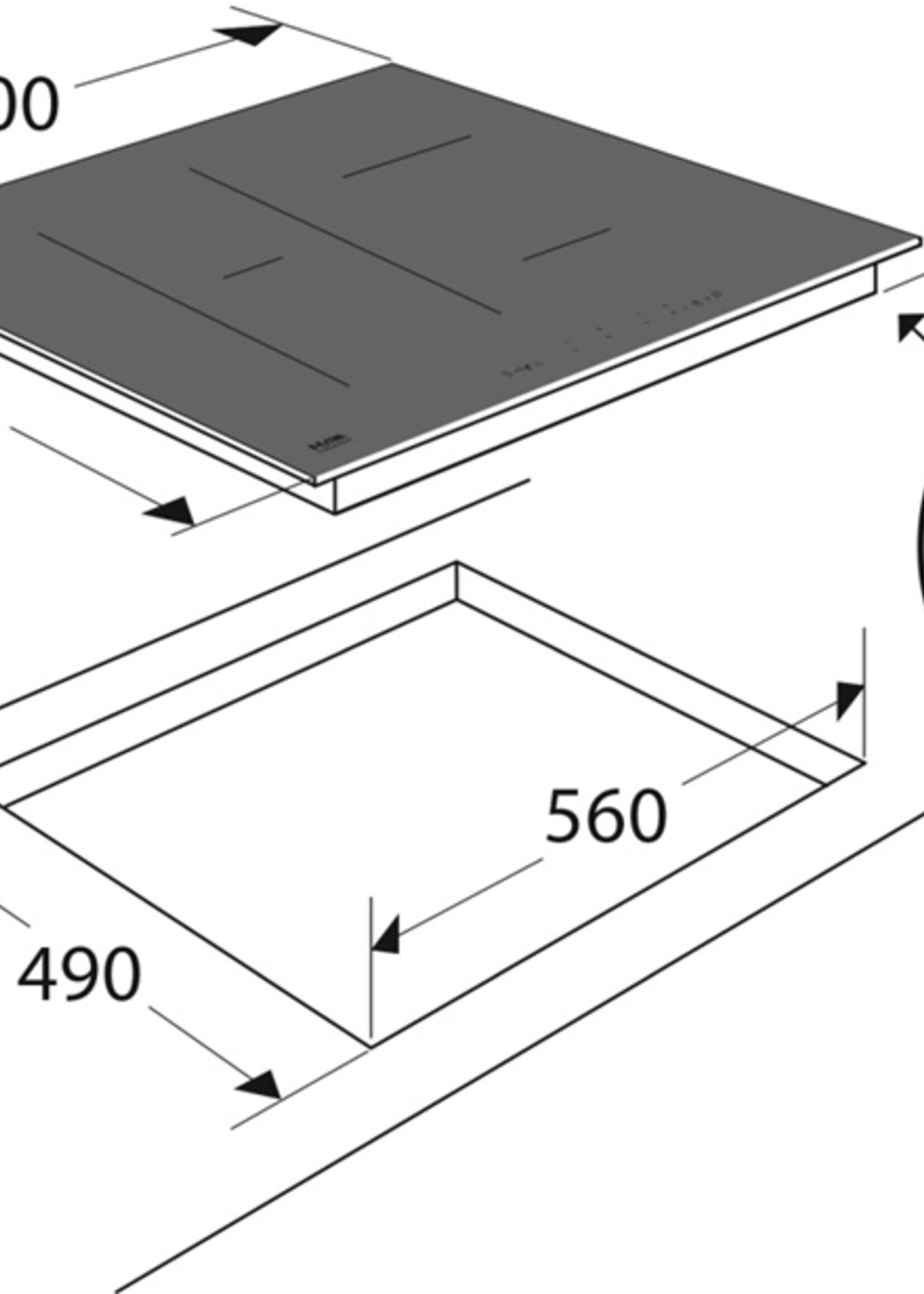 Etna KIF670DS inductie kookplaat 70 cm