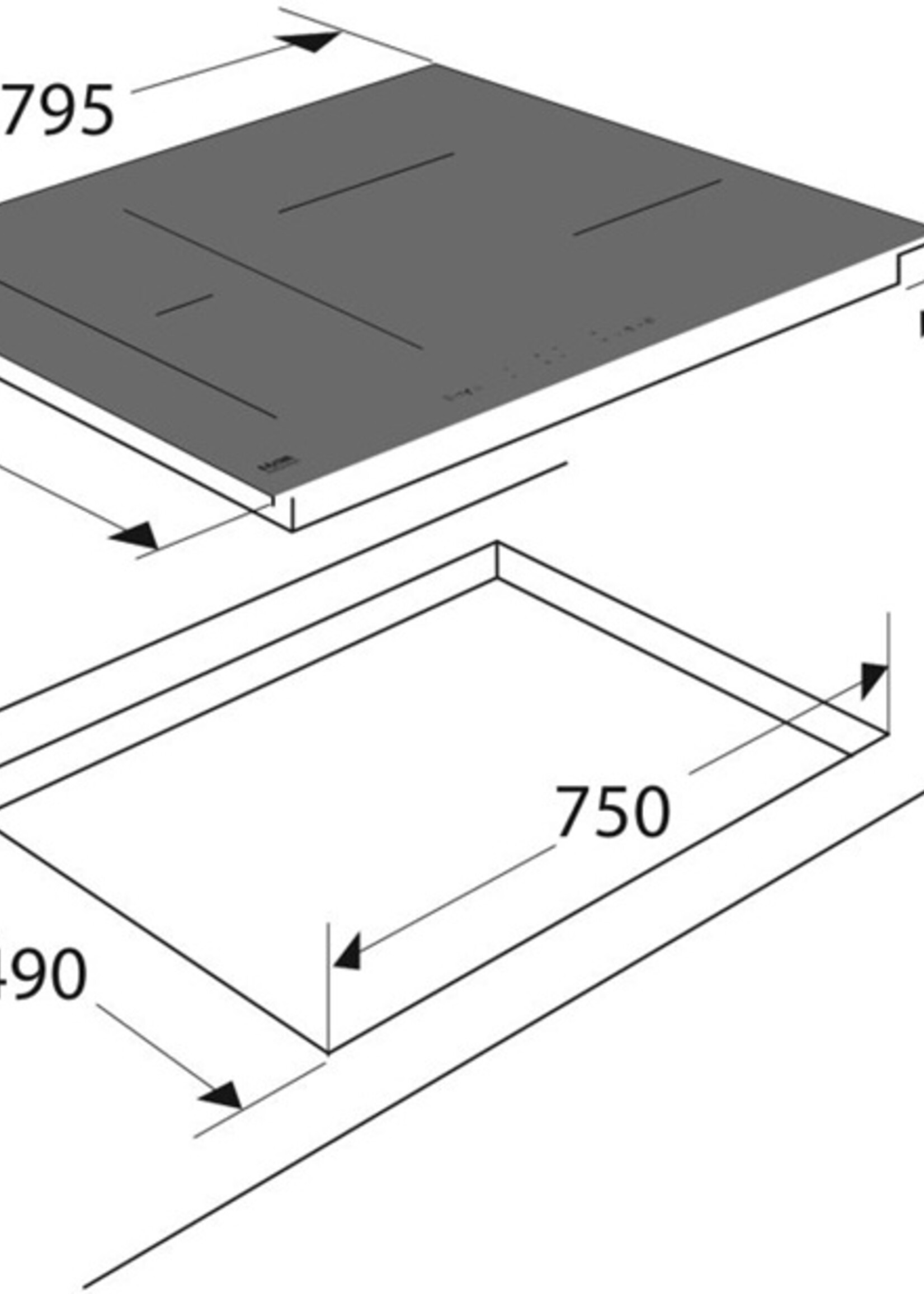 Etna KIF680DS Inductie kookplaat 80 cm