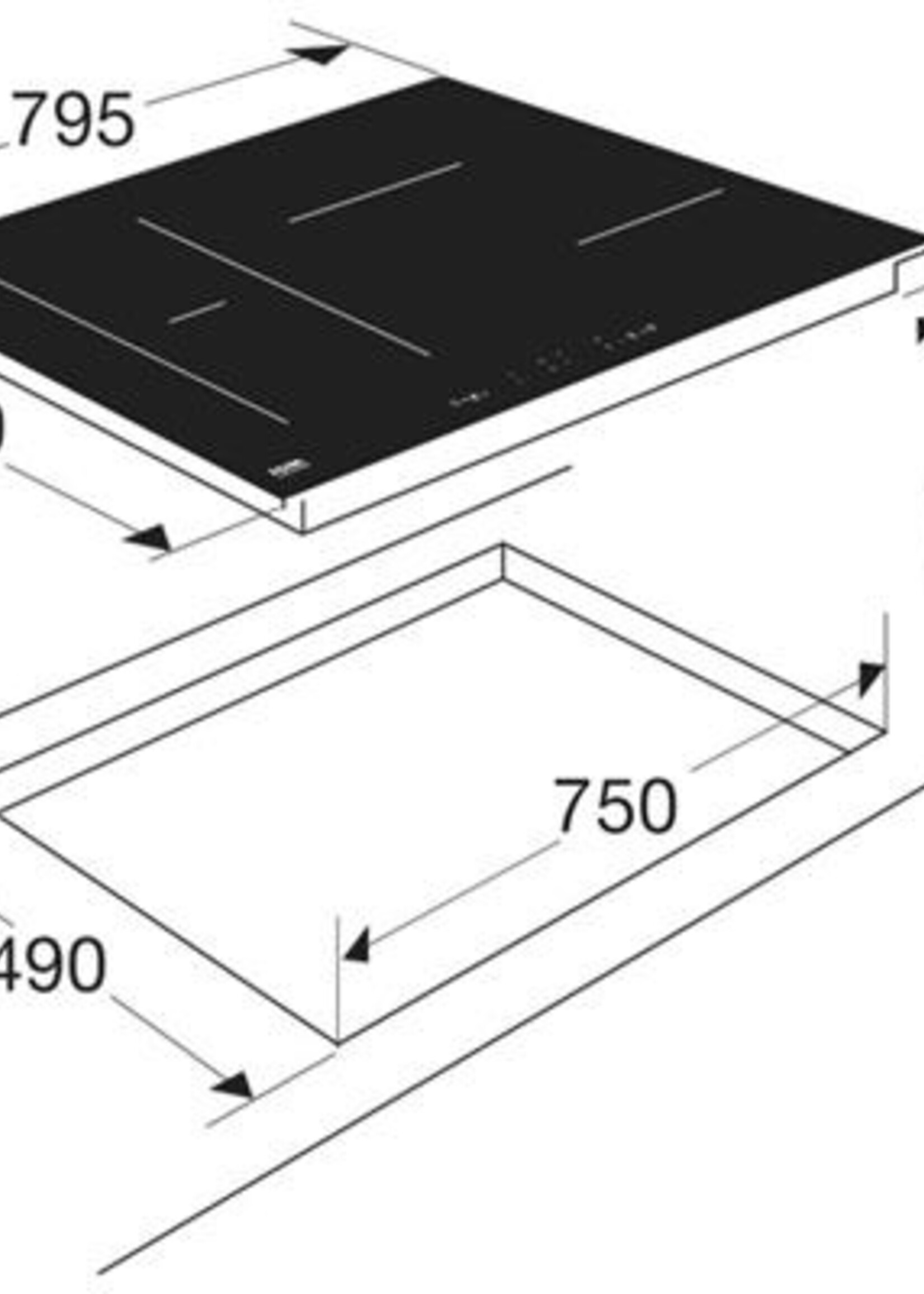 Etna KIF680ZT Inductie kookplaat 80 cm