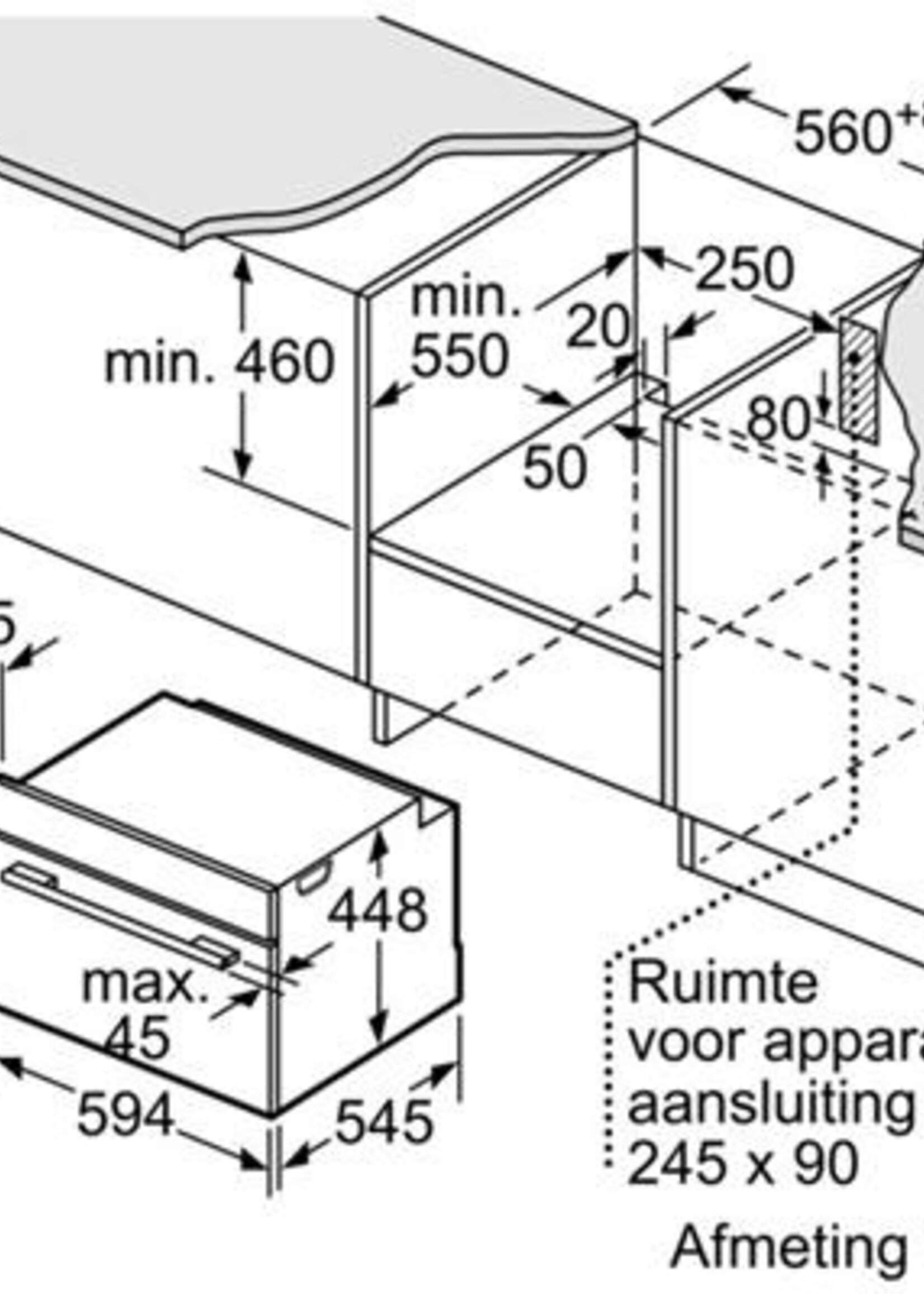 Bosch CEG932XB1 accent line Serie 8 Inbouw magnetron 45 nis