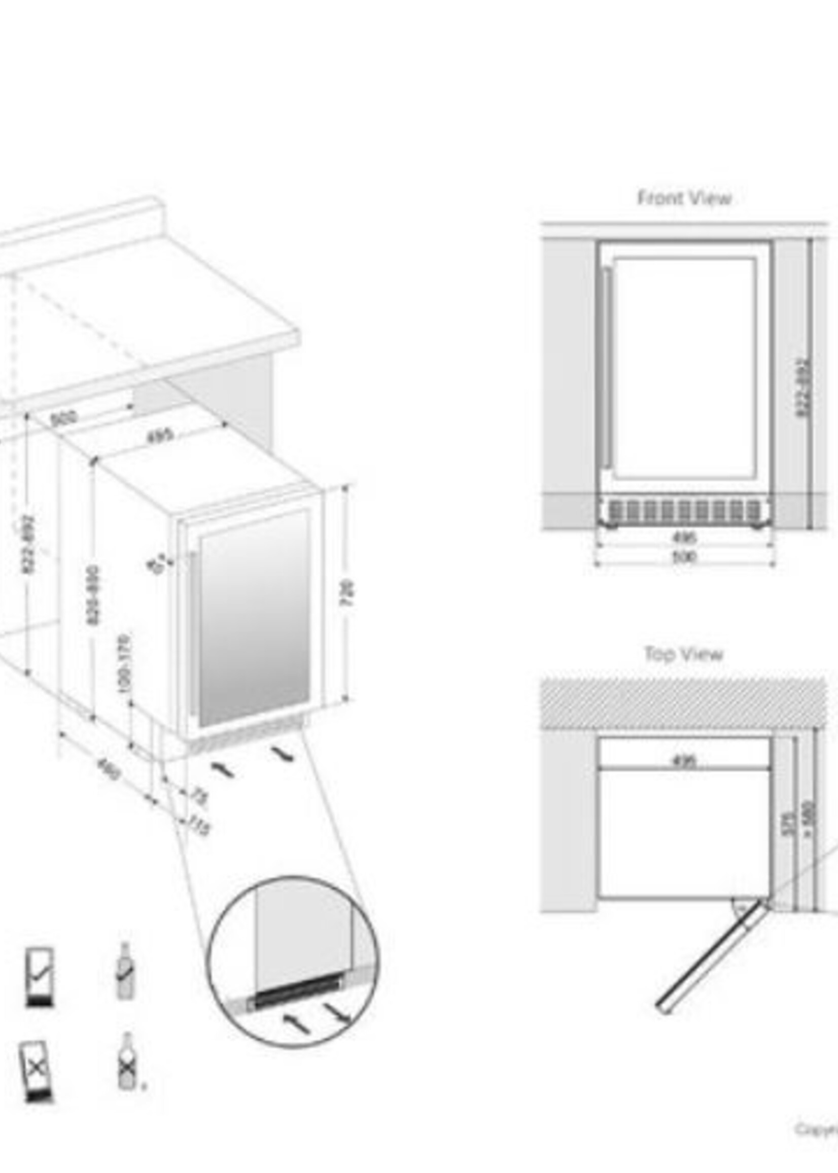 Dunavox DAUF-38.100DB.TO Inbouw wijnklimaatkast 82 cm