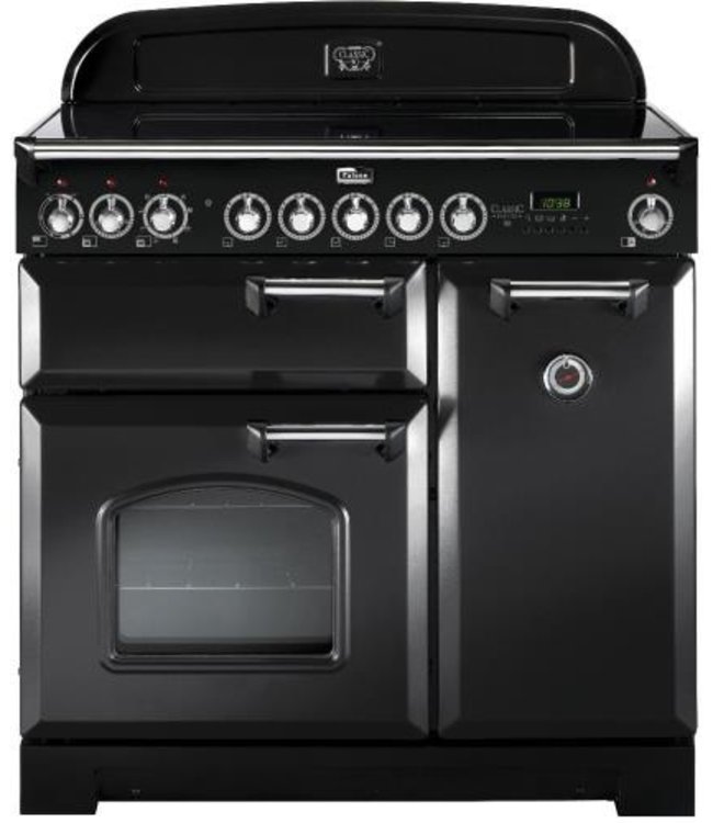 Falcon Classic Deluxe 90 Charcoal Black Chroom Inductie