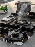 NIKOLATESLA PRF0147741A Gas kookplaat met afzuiging 88 cm