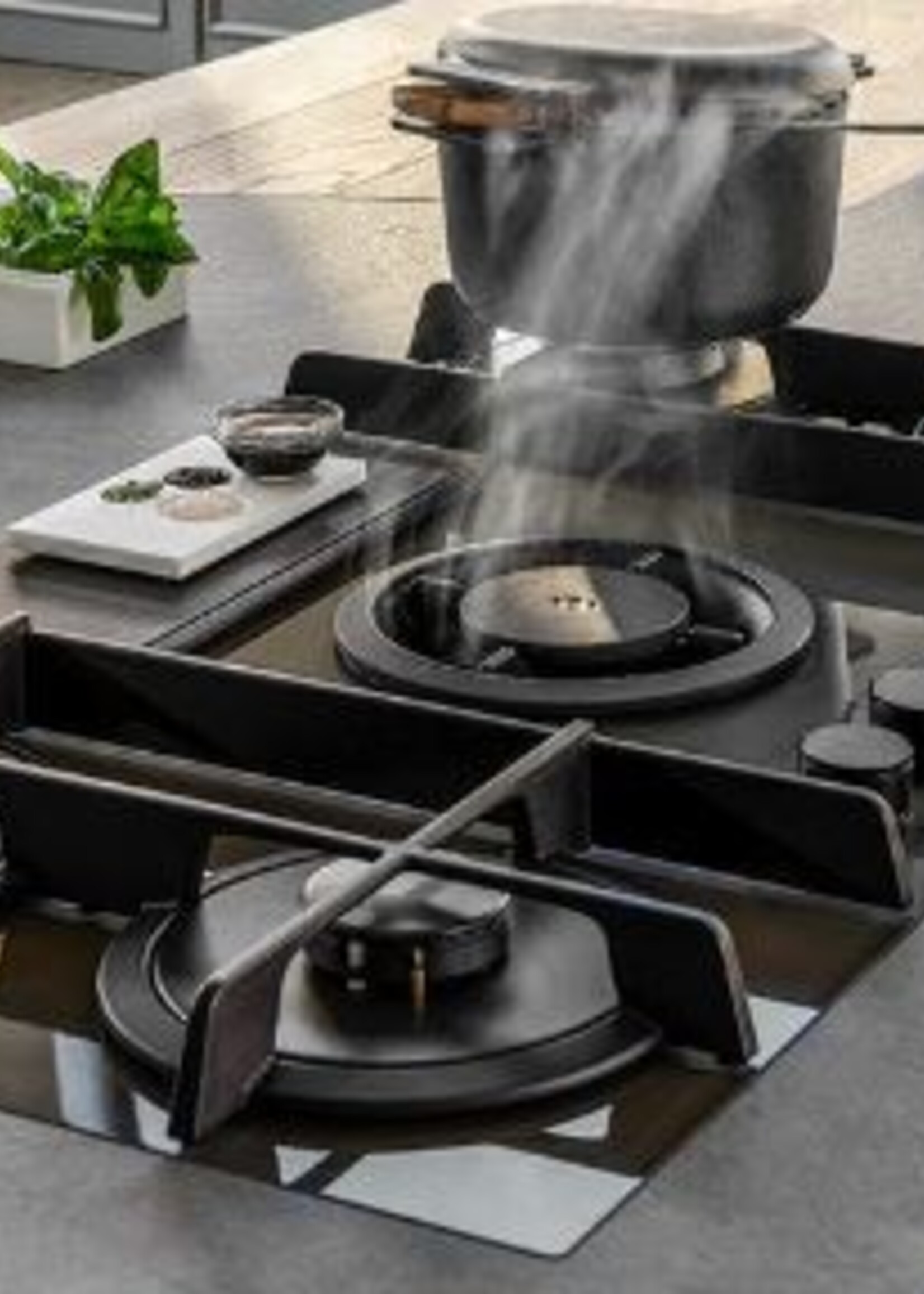 NIKOLATESLA PRF0147741A Gas kookplaat met afzuiging 88 cm