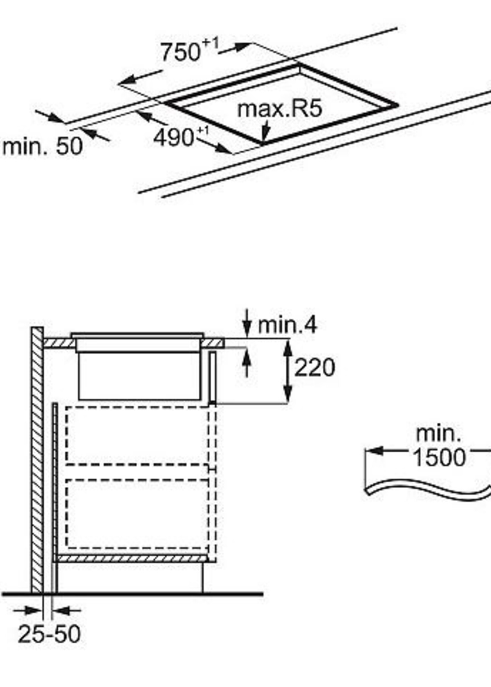 AEG CDE84543CB Inductie kookplaat met afzuiging 77 cm