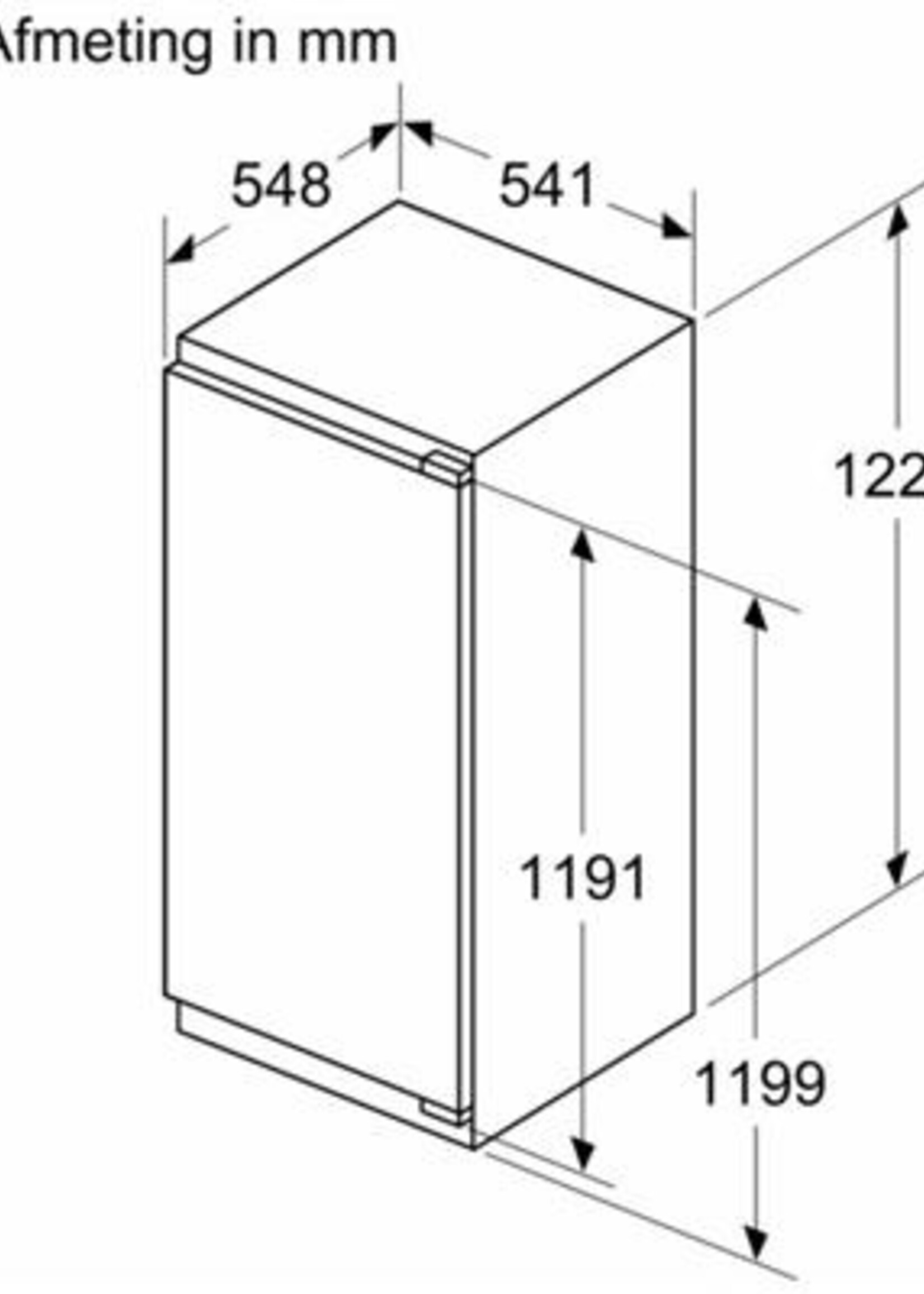 Siemens KI41RSFE0 Inbouw koelkast 122 cm