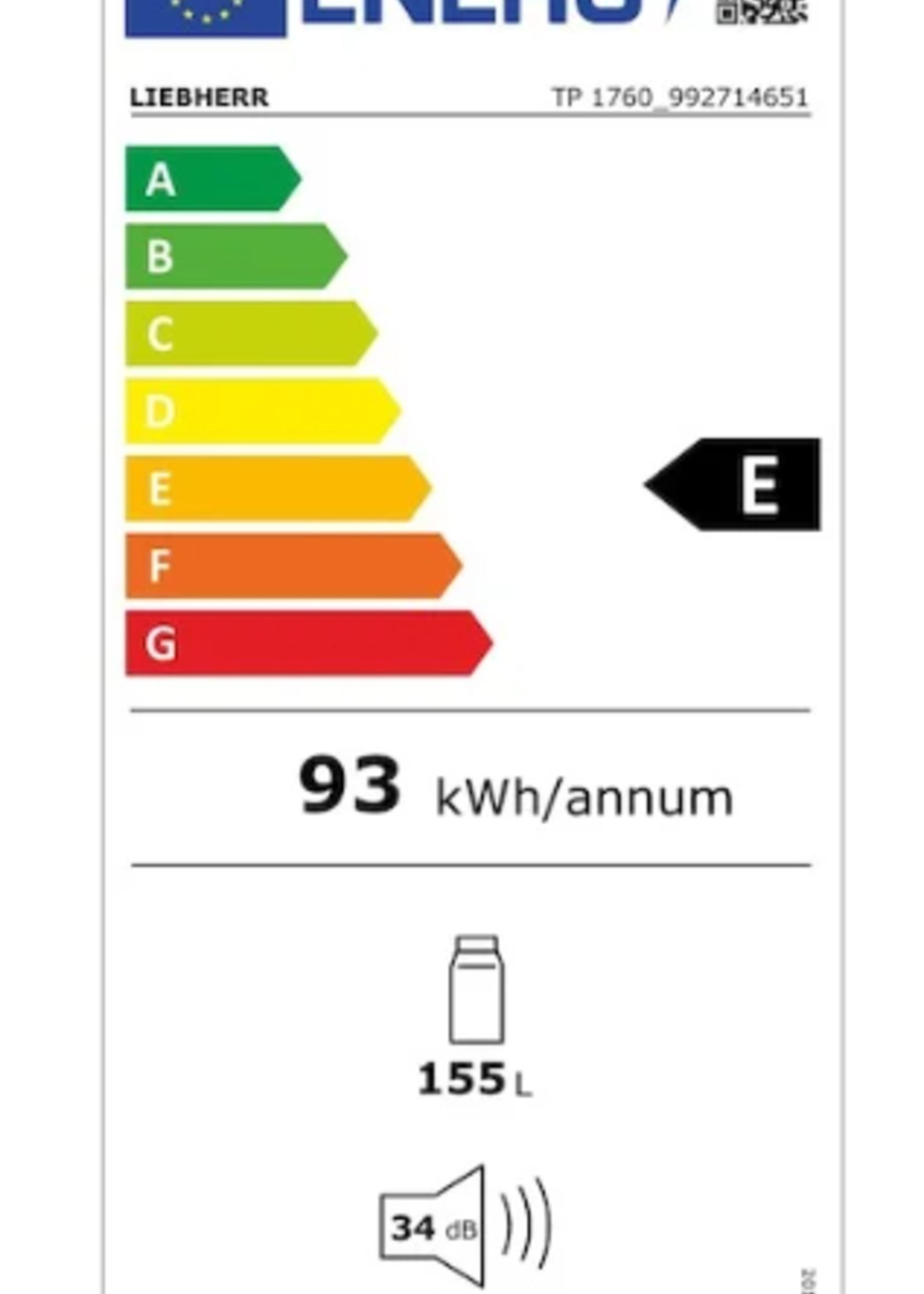 Liebherr TP1760 -23 koelkast