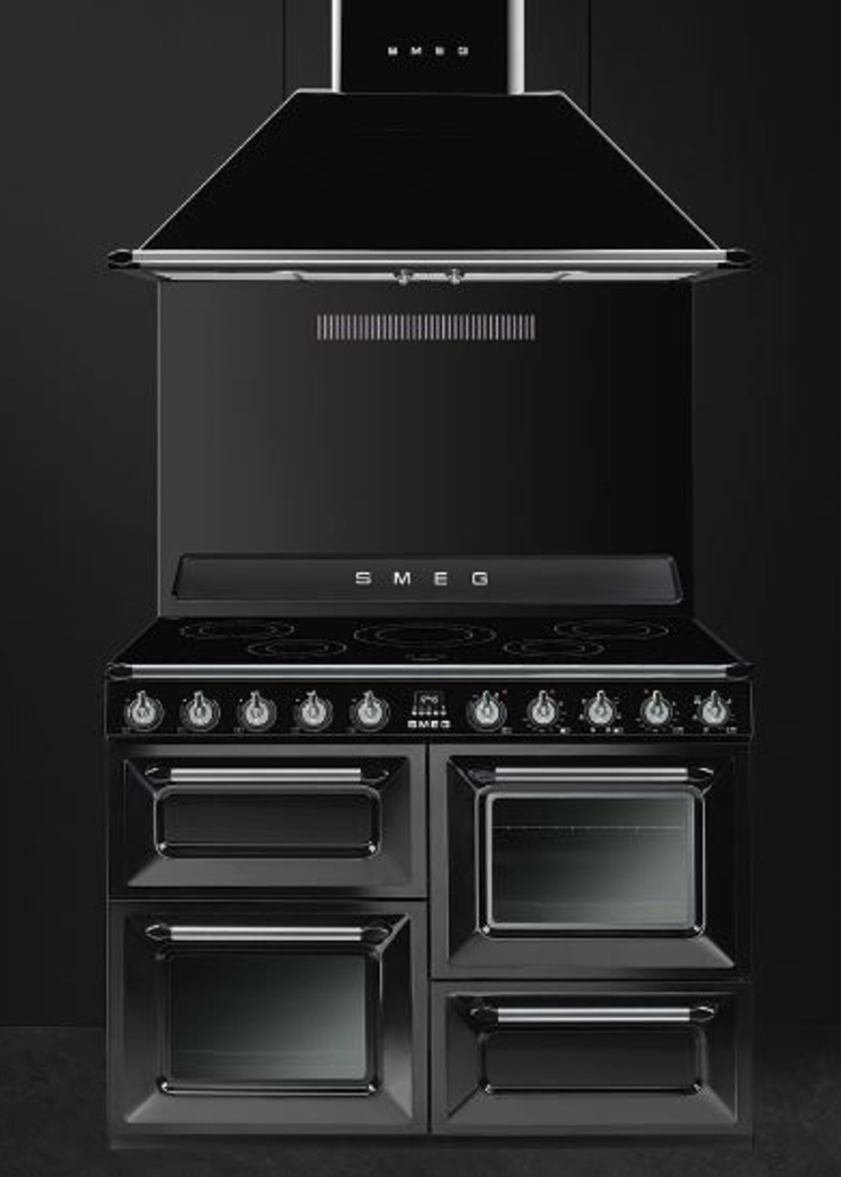 Smeg TR4110IBL Inductie Fornuis 110 cm