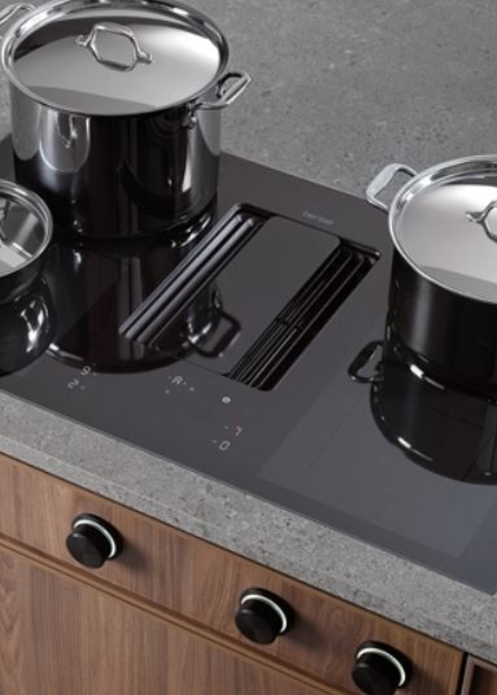 Berbel BKA 90 DLI  Downline Infinity kookplaat met afzuiging 90 cm