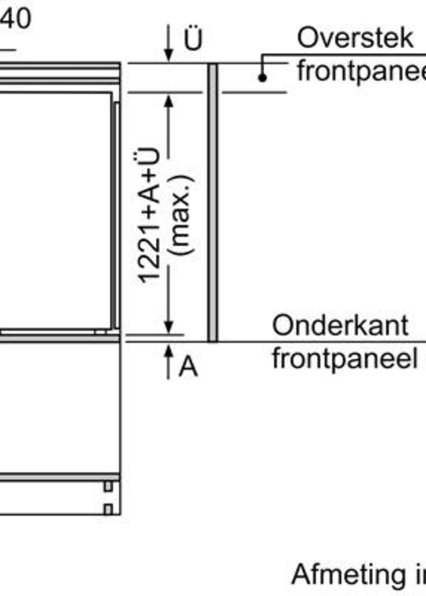 Bosch KIL425SE0 Inbouw Koelkast met vriesvak 122 cm