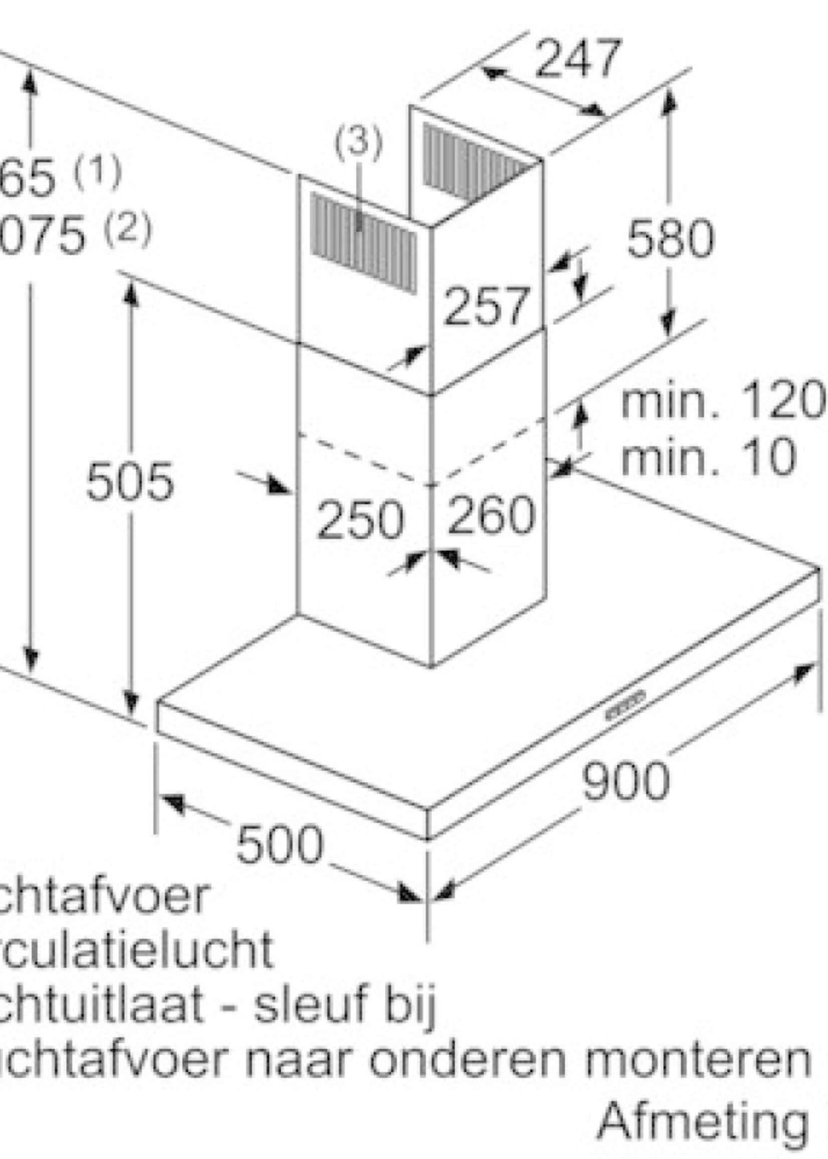 Siemens LC96BBM65 IQ300 studioLine Zwarte afzuigkap 90 cm